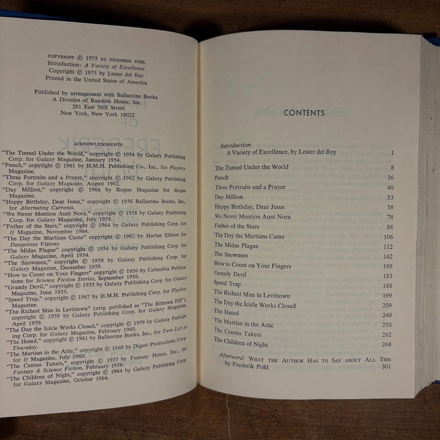 The Early Pohl and The Best of Frederik Pohl / Frederik Pohl (1975-1976) Vintage Hardcover Book Collection