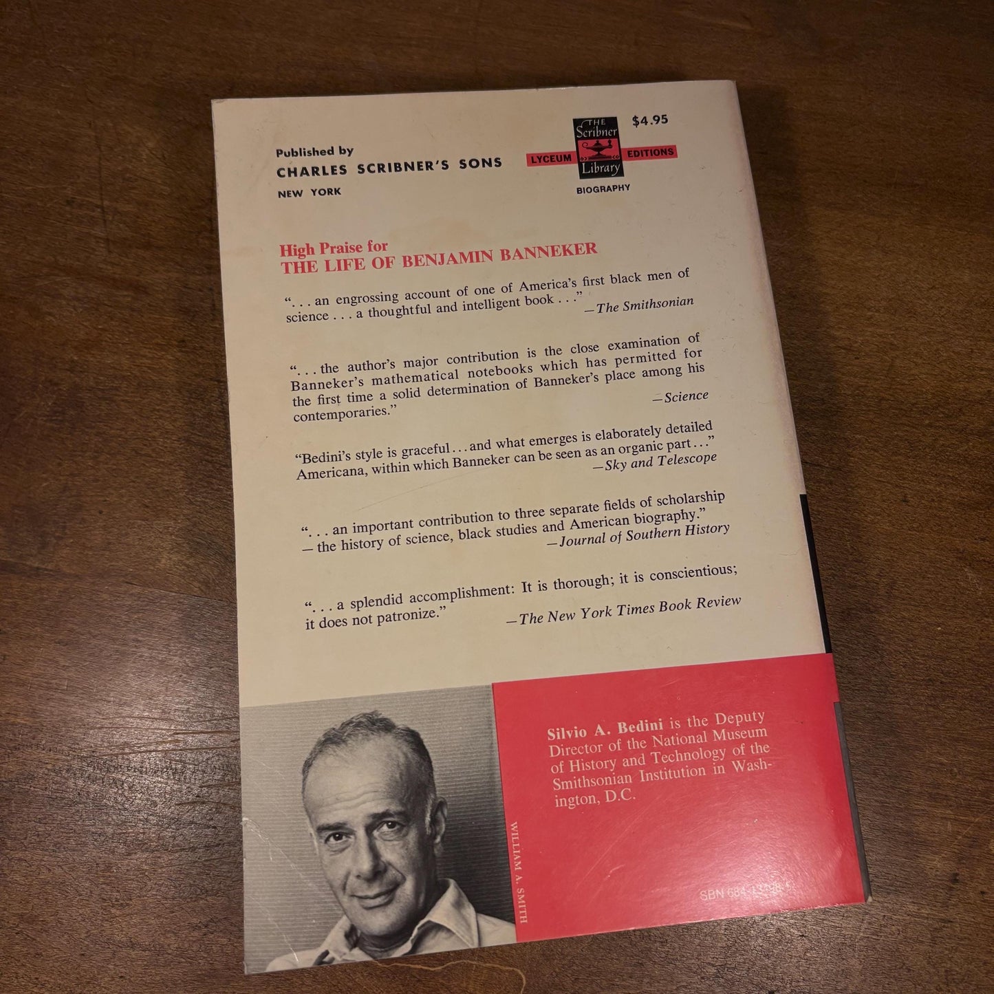 The Life of Benjamin Banneker / Silvio A. Bedini (1972) Vintage Paperback Book