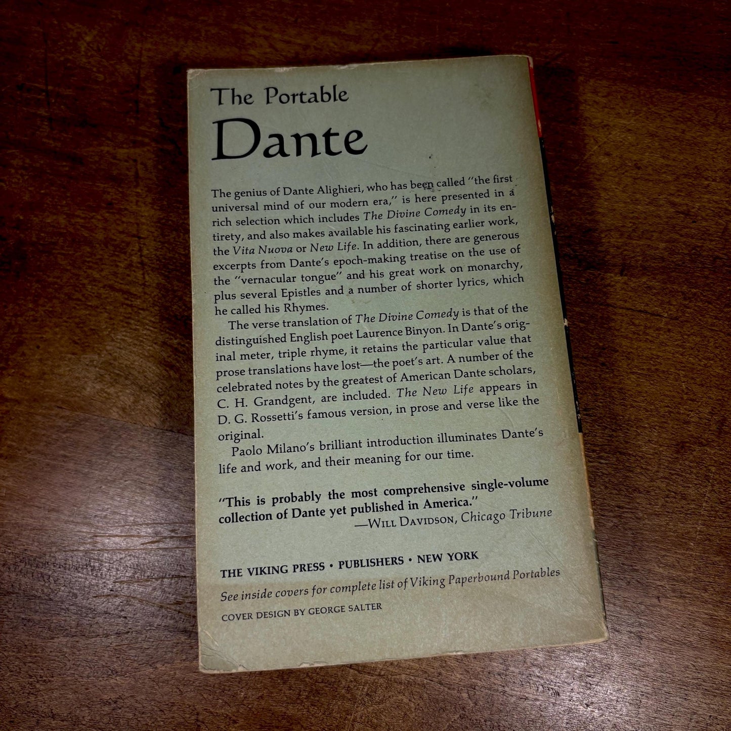 The Portable Dante featuring the Divine Comedy (1964) Vintage Paperback Book