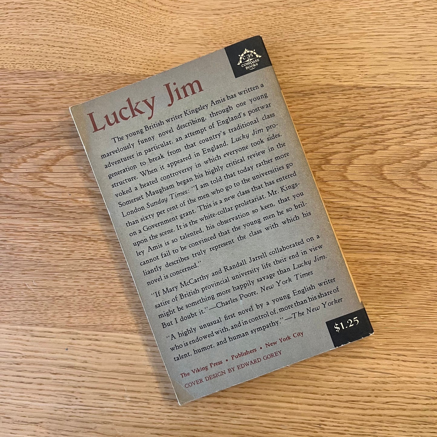 Lucky Jim by Kingsley Adams (1958) Vintage Mass Market Paperback Book