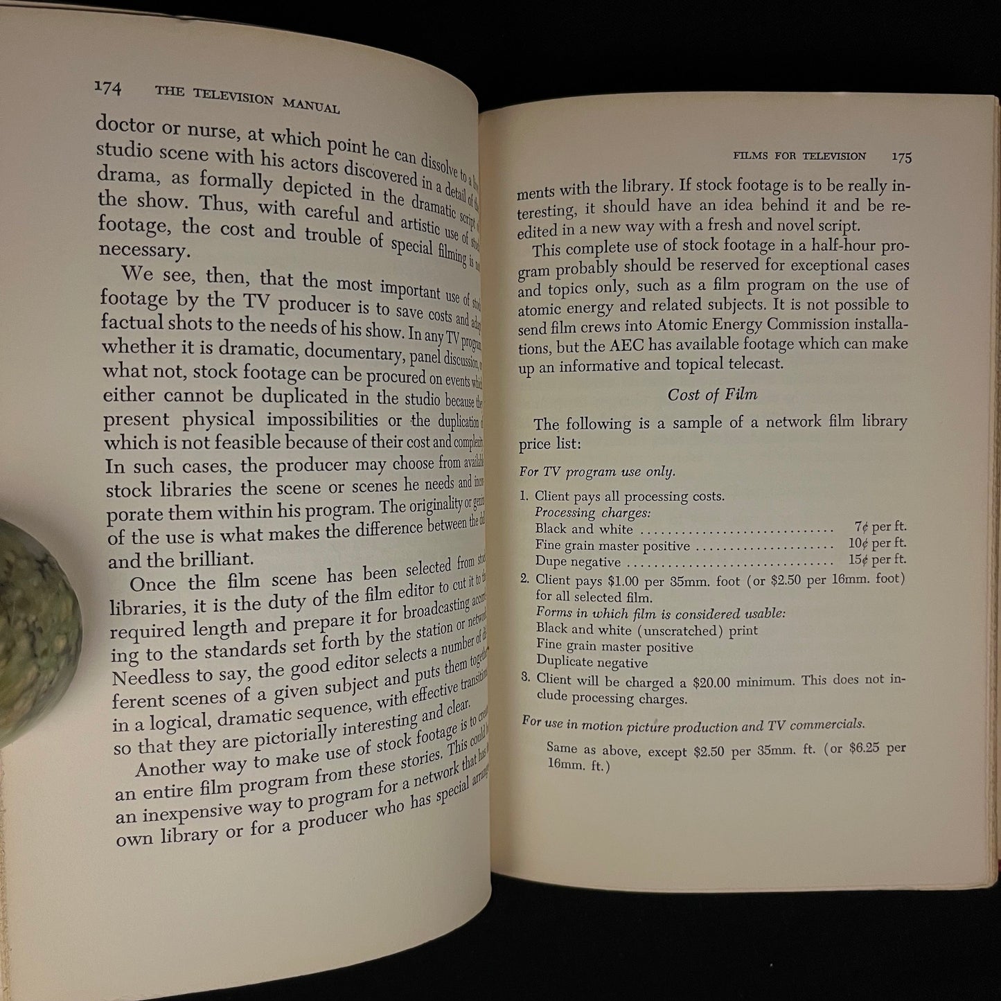 The Television Manual: A Practical Guide to TV Production and Programming for Education, Public Affairs by W. Hodapp (1953) Vintage Book