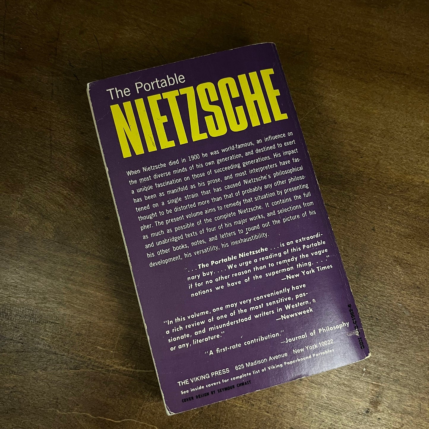 The Portable Nietzsche by Walter Kaufmann (1971) Vintage Paperback Book