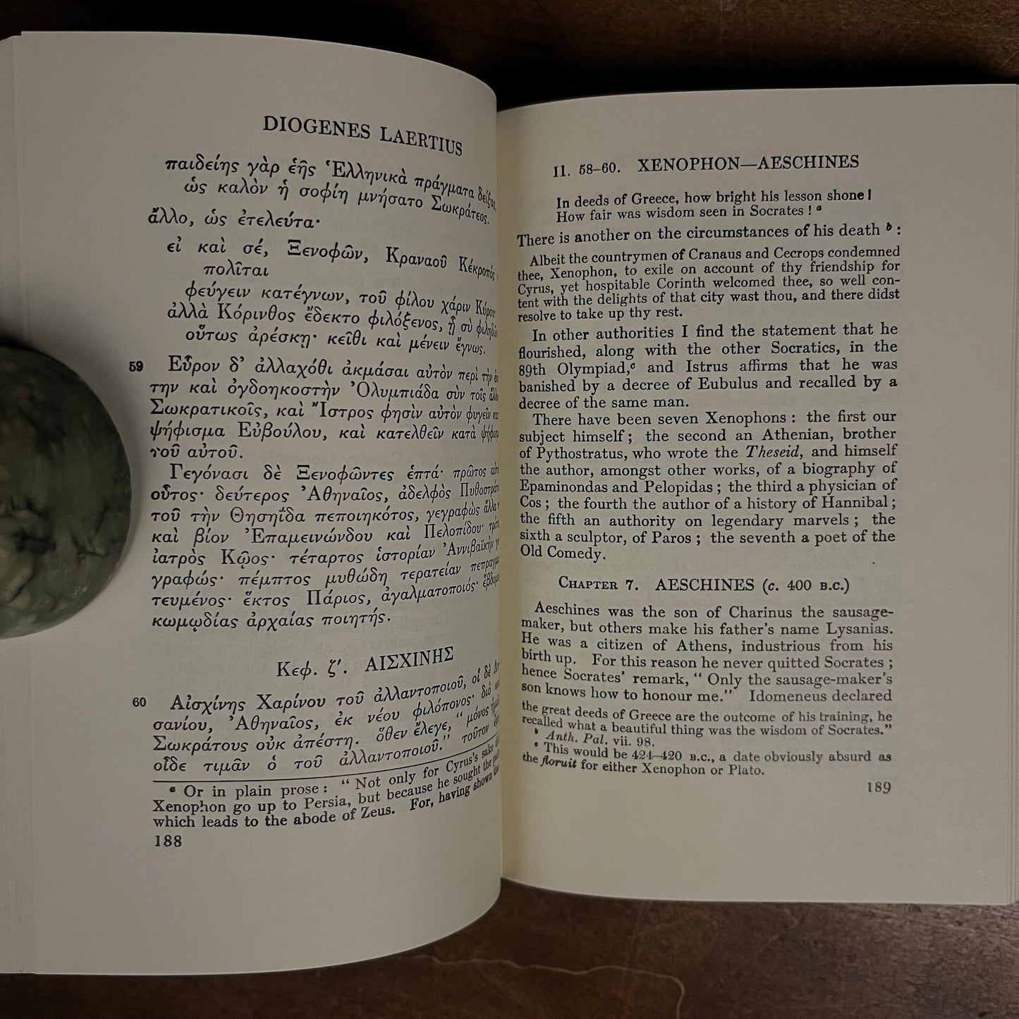 Lives of Eminent Philosophers: Volume I by Diogenes Laertius (1995) Vintage Hardcover Book