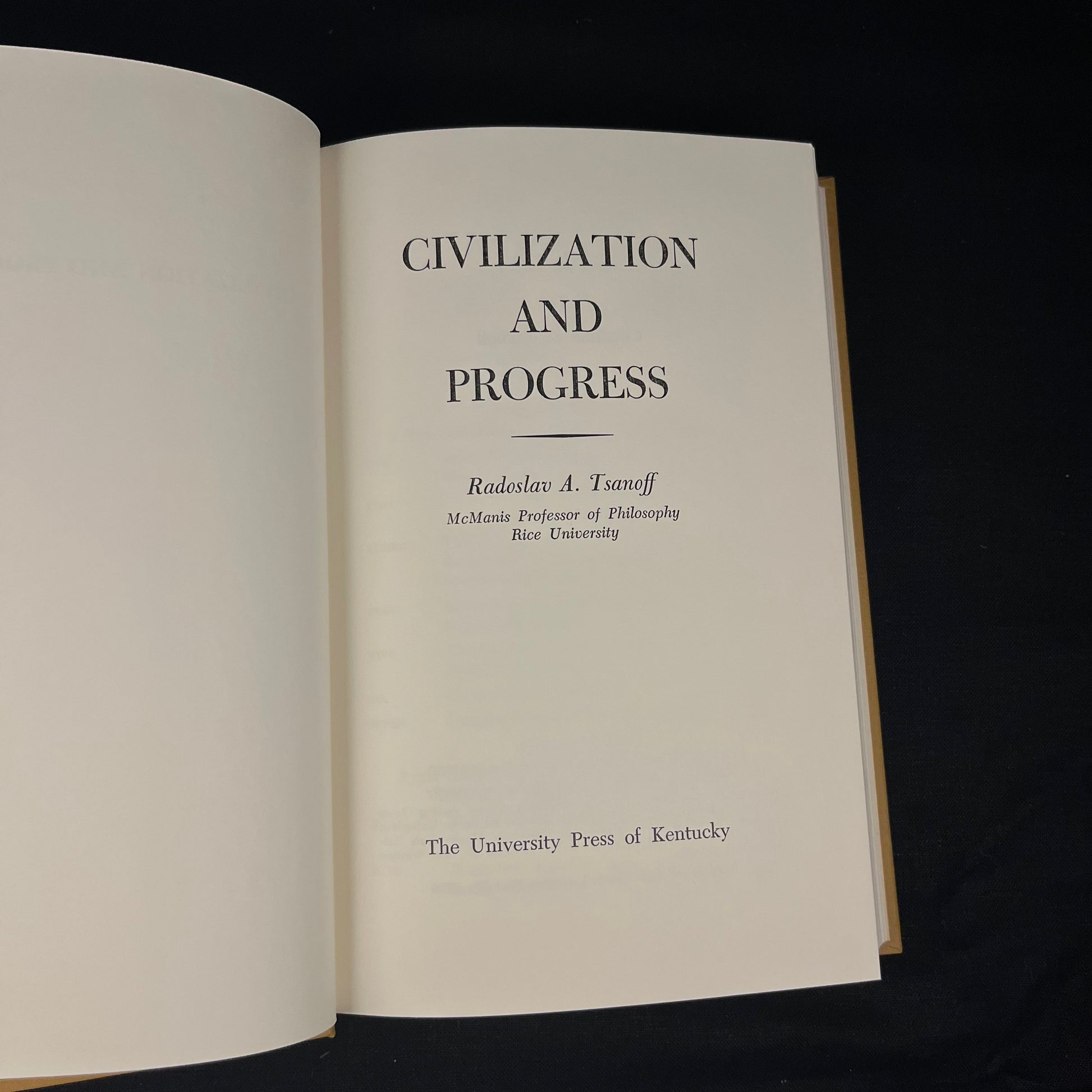 Civilization and Progress by Radoslav A. Tsanoff (1971) Vintage Hardcover Book