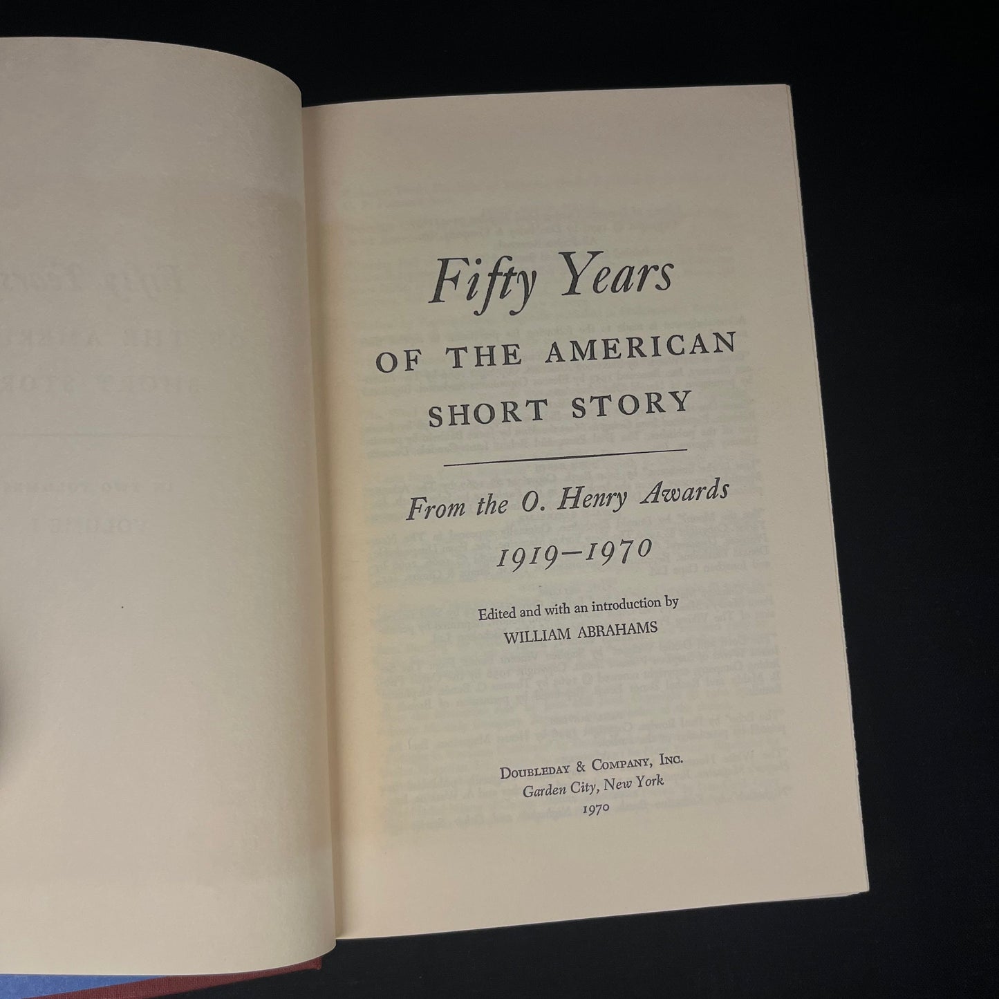 First Edition - 50 Years of the American Short Story: From the O’Henry Awards, 1919-1970 (1970) Vintage Hardcover Books