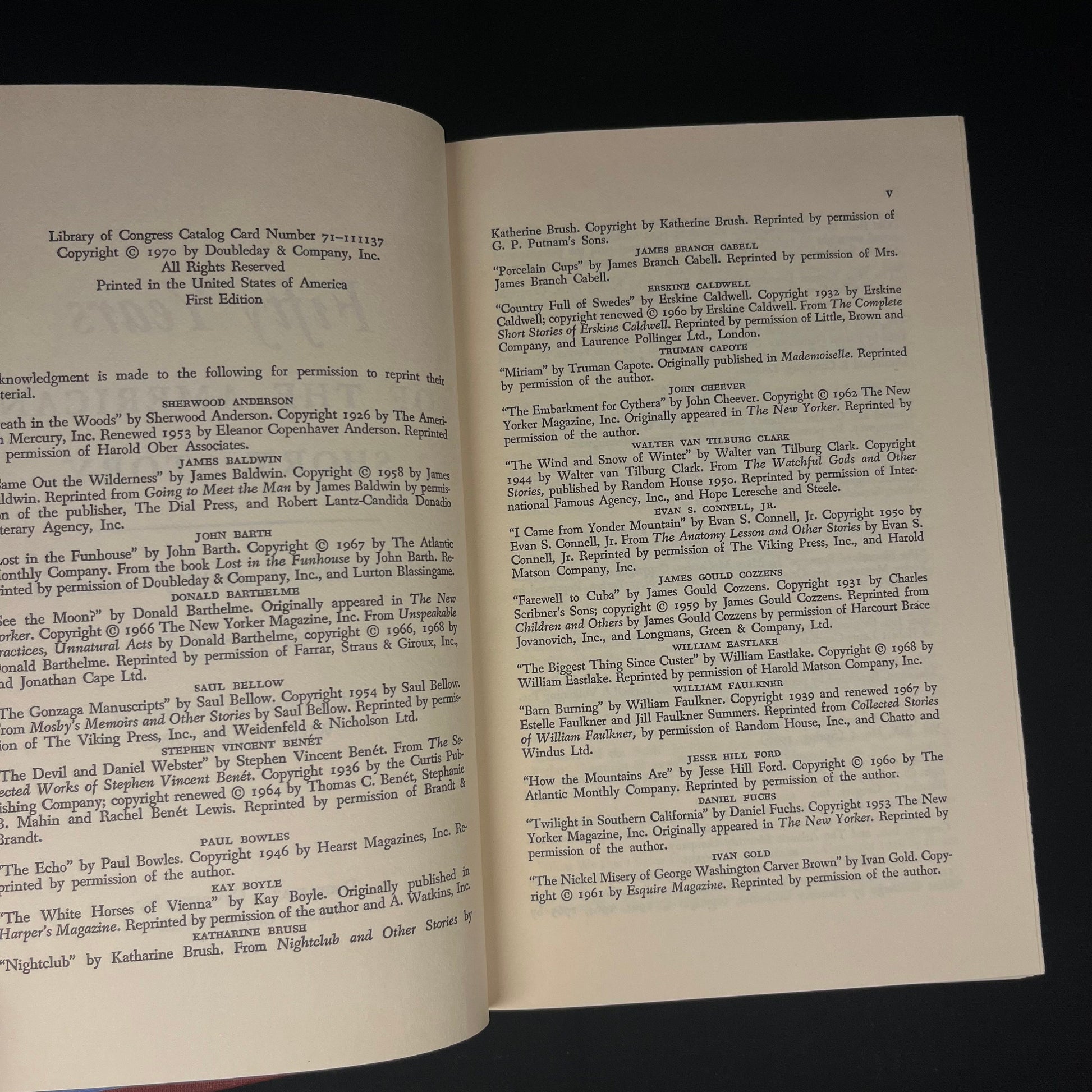 First Edition - 50 Years of the American Short Story: From the O’Henry Awards, 1919-1970 (1970) Vintage Hardcover Books