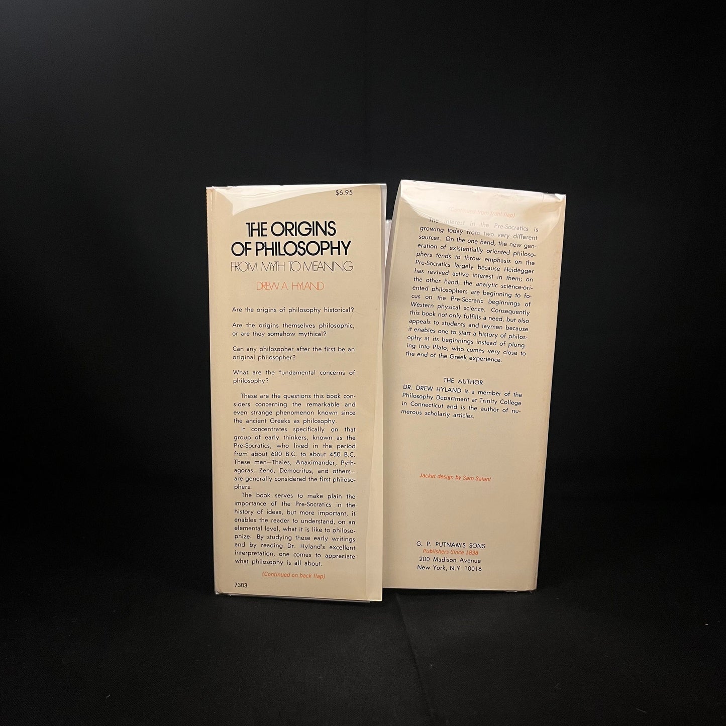 The Origins of Philosophy: The Rise in Myth and the Pre-Socratics by Drew Hyland (1973) Vintage Hardcover Book