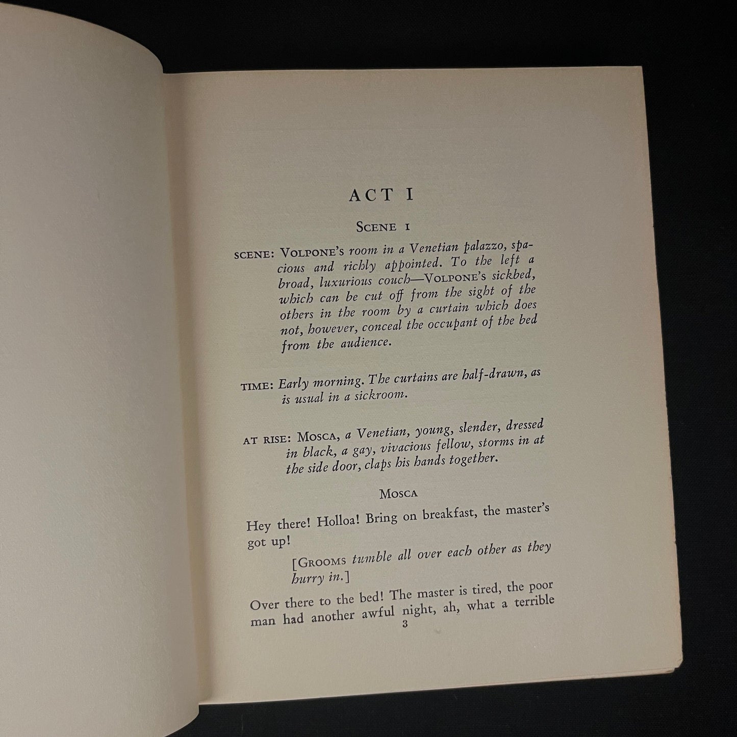 Ben Jonson’s Volpone: A Loveless Comedy in Three Acts, Freely Adapted by Stefan Zweig (1928) Hardcover Book