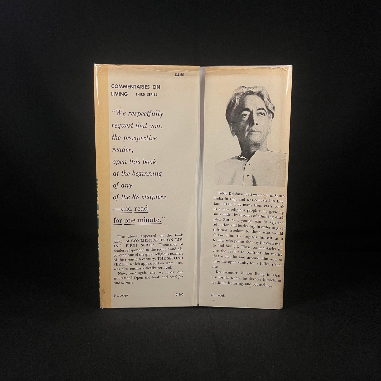 First Edition - Commentaries on Living: Third Series by J. Krishnamurti (1960) Vintage Hardcover Book