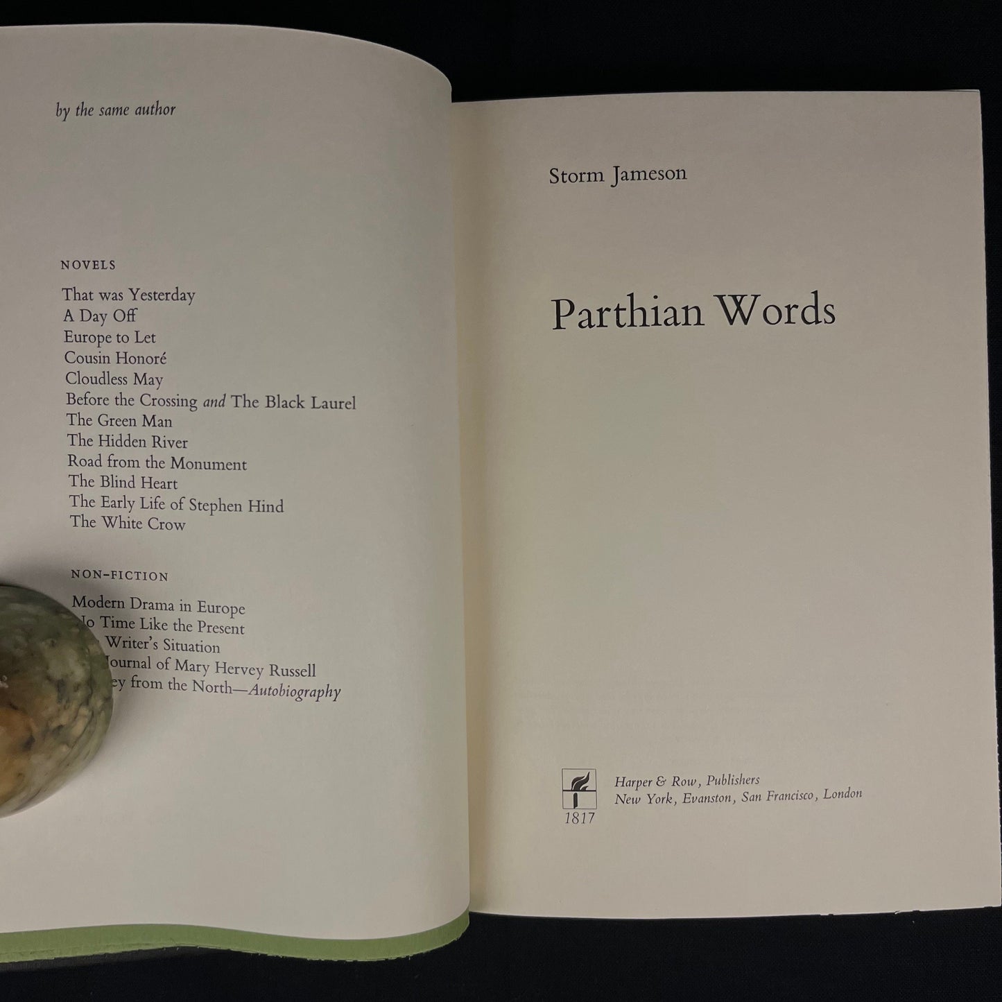 First Printing - Parthian Words by Storm Jameson (1970) Vintage Hardcover Book