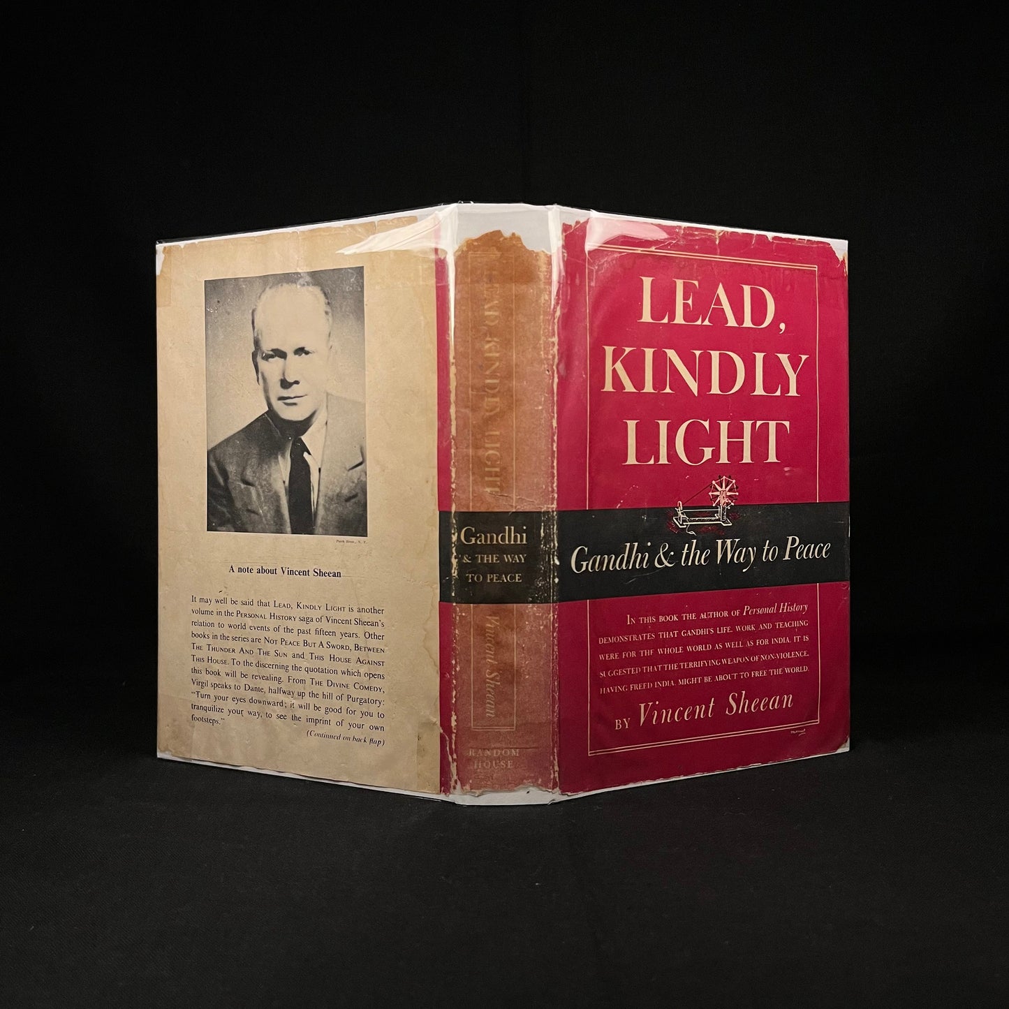 First Printing - Lead, Kindly Light: Gandhi & The Way to Peace by Vincent Sheean (1949) Vintage Hardcover Book