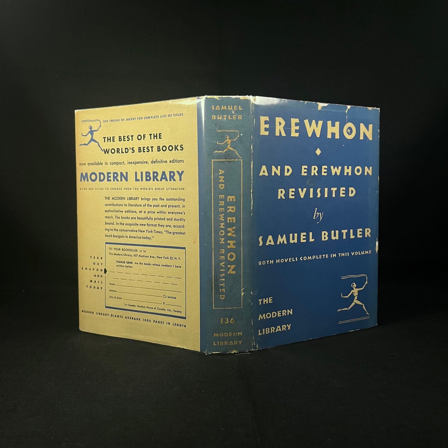 Modern Library - Erewhon and Erewhon Revisited by Samuel Butler (1940) Vintage Hardcover Book