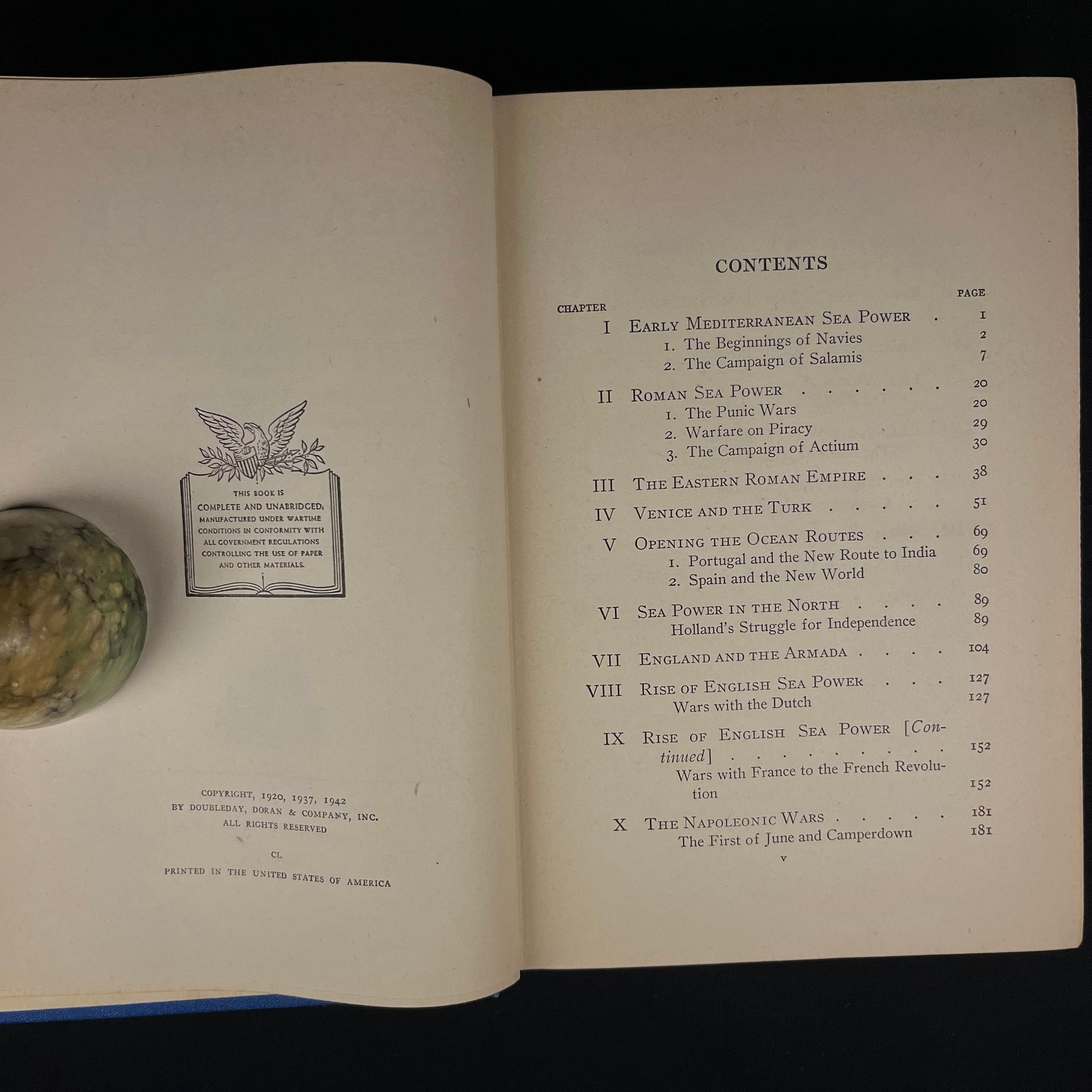 A History of Sea Power by William Oliver Stevens and Allan Westcott (1954) Vintage Hardcover Book
