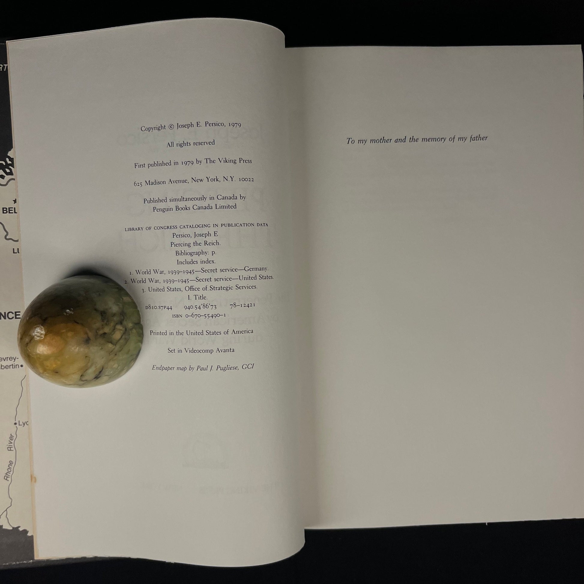 First Printing - Piercing The Reich: The Penetration of Nazi Germany by American Secret Agents During World War II by J. Persico (1979) Book