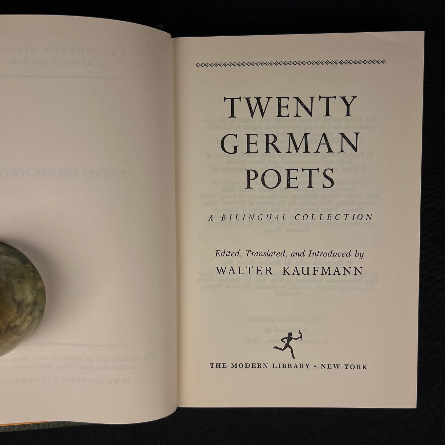 Modern Library - Twenty German Poets: A Bilingual Collection by Walter Kaufmann (1963) Vintage Hardcover Book