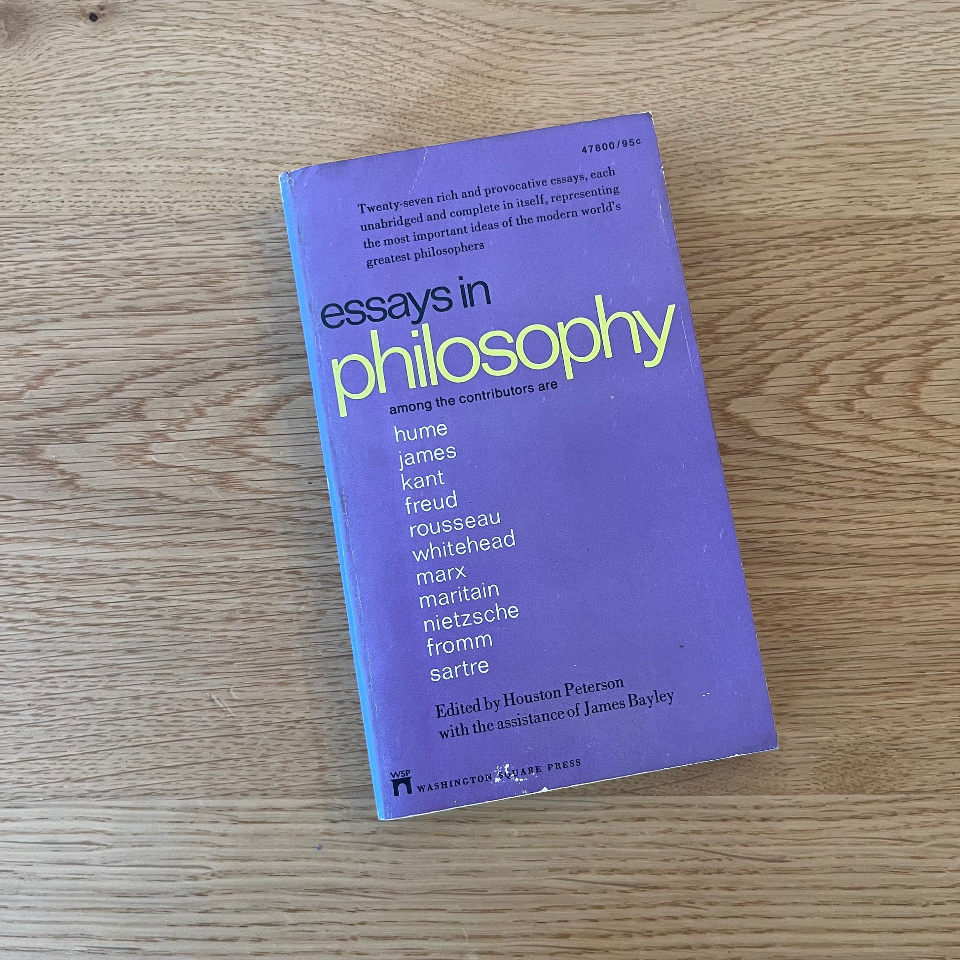 Essays in Philosophy (1969) Vintage Mass Market Paperback Book