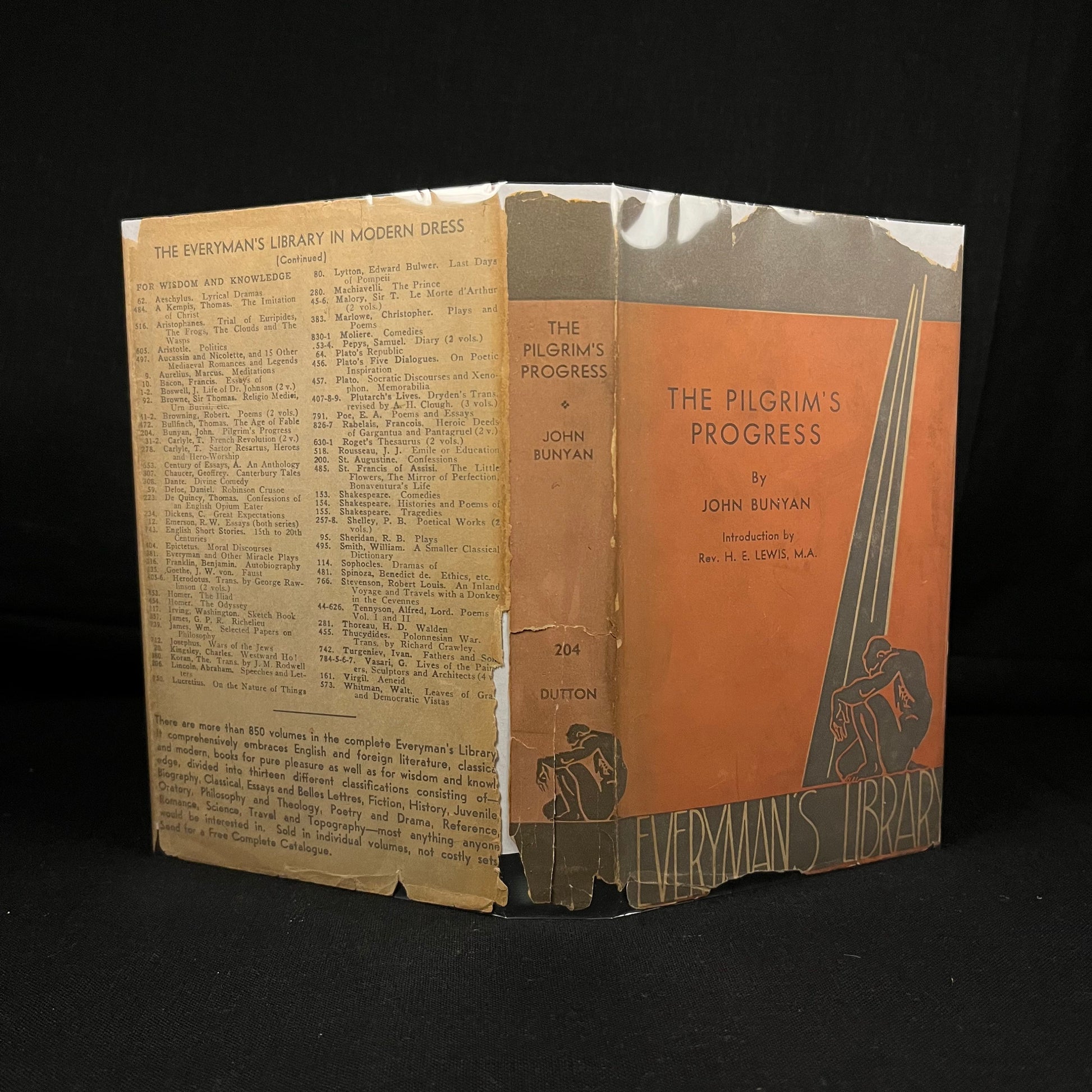 Everyman’s Library - The Pilgrim’s Progress by John Bunyan (1940) Vintage Hardcover Book