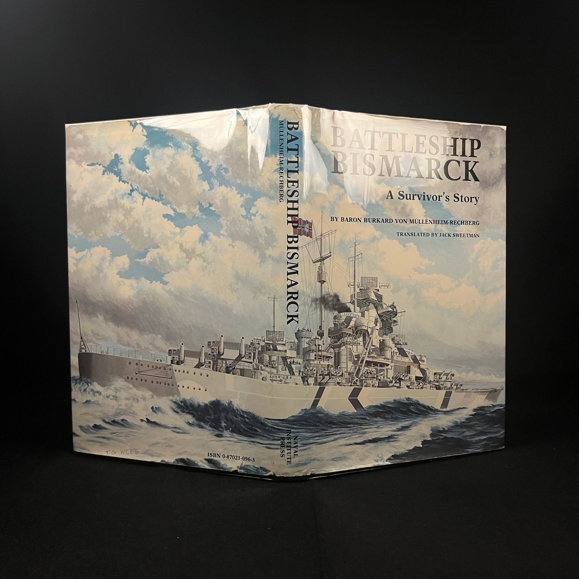 First Printing - Battleship Bismarck: A Survivor’s Story by Baron Burkard Von Müllenheim-Rechberg (1980) Vintage Hardcover Book