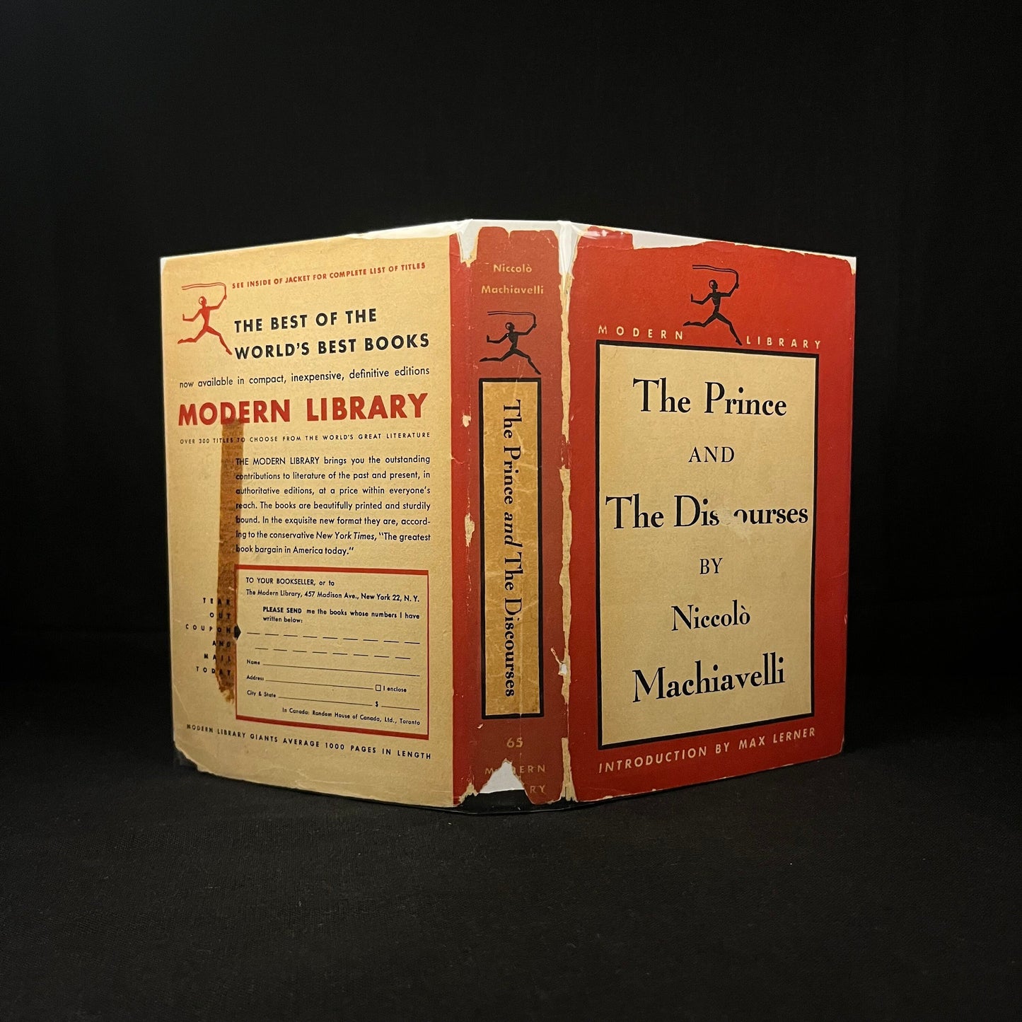 Modern Library - The Prince and The Discourses by Niccolò Machiavelli (1950) Vintage Hardcover Book