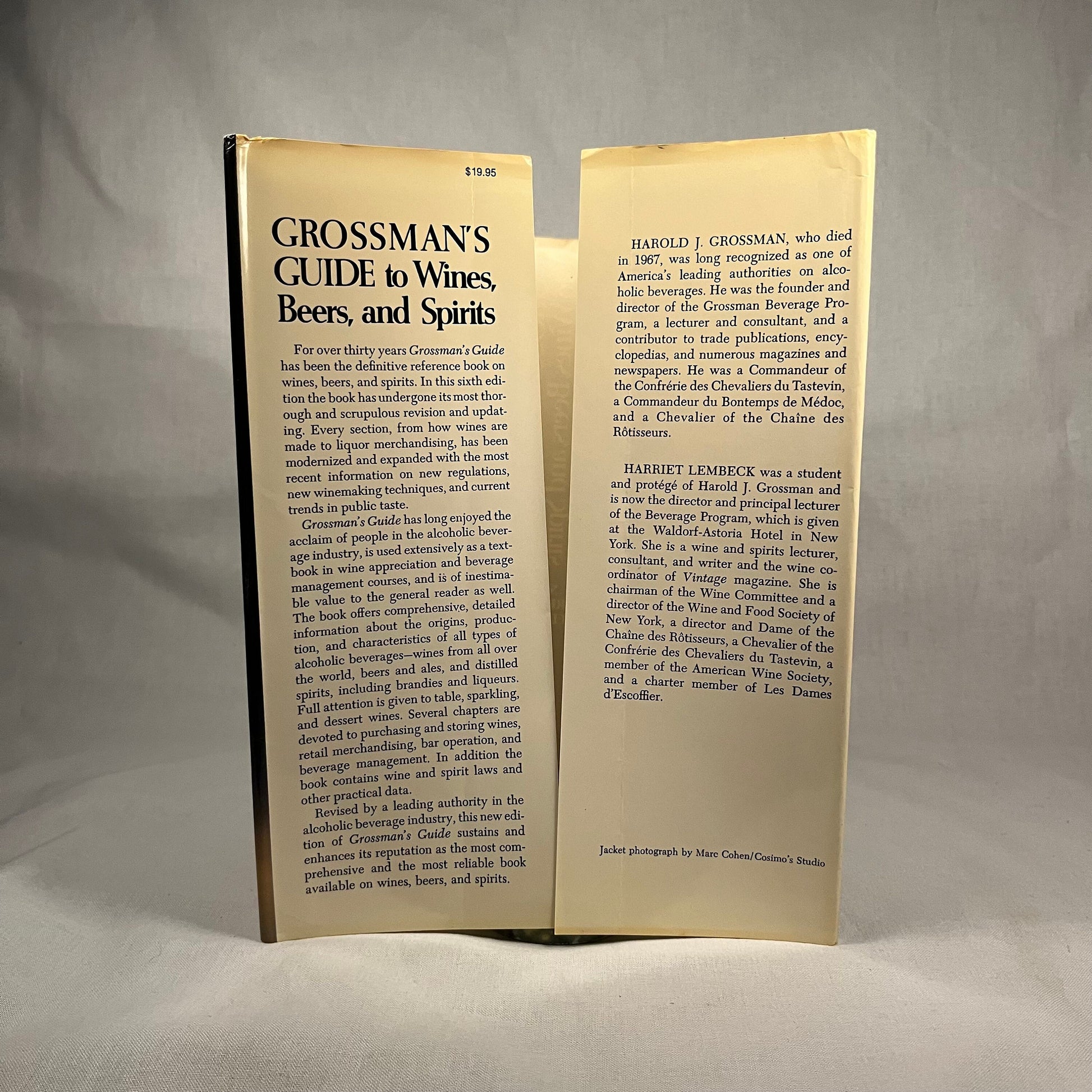 Grossman’s Guide to Wines, Beer, and Spirits by Harold J. Grossman (1977) Vintage Hardcover Book