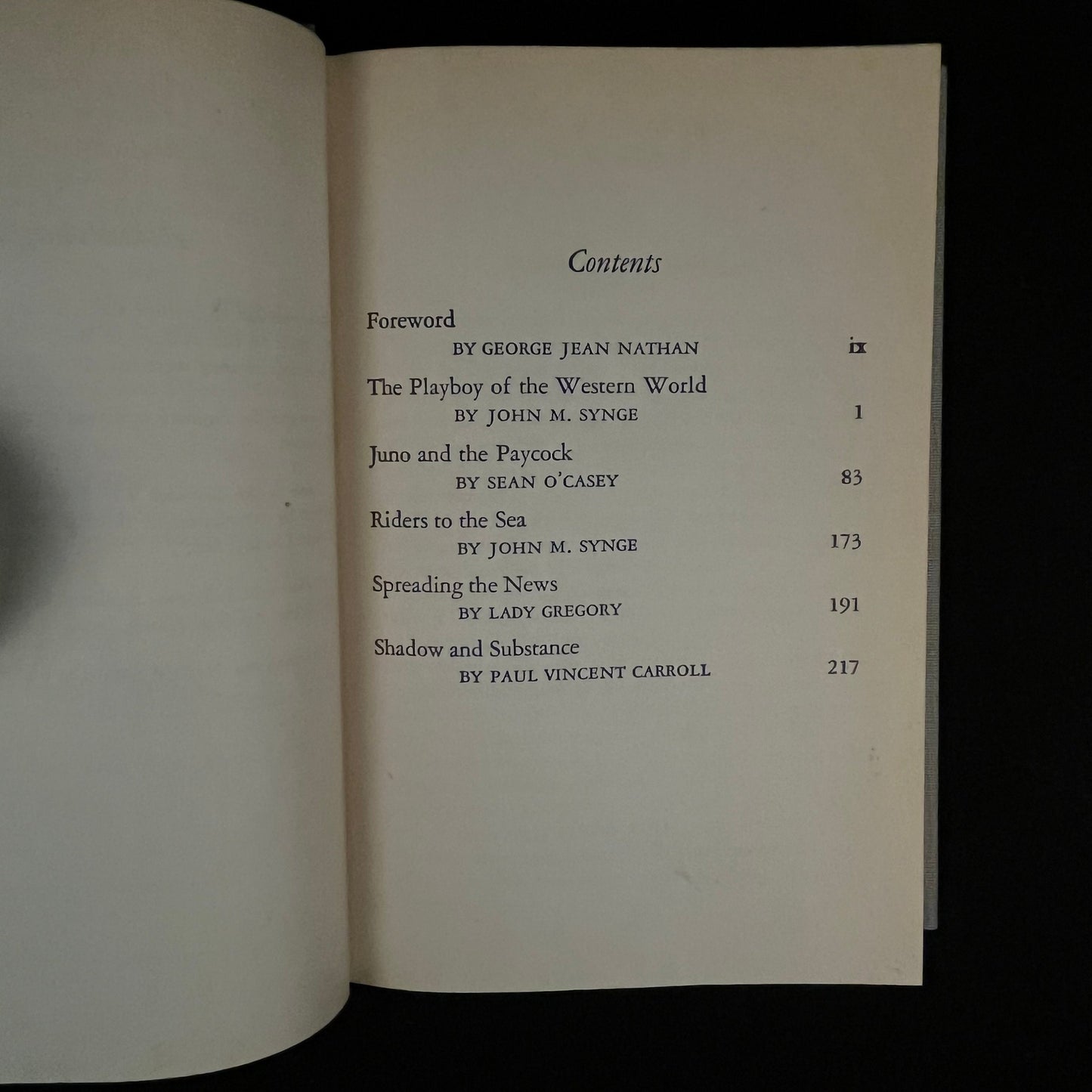 Modern Library - Five Great Modern Irish Plays: The Complete Texts (1952) Vintage Hardcover Book