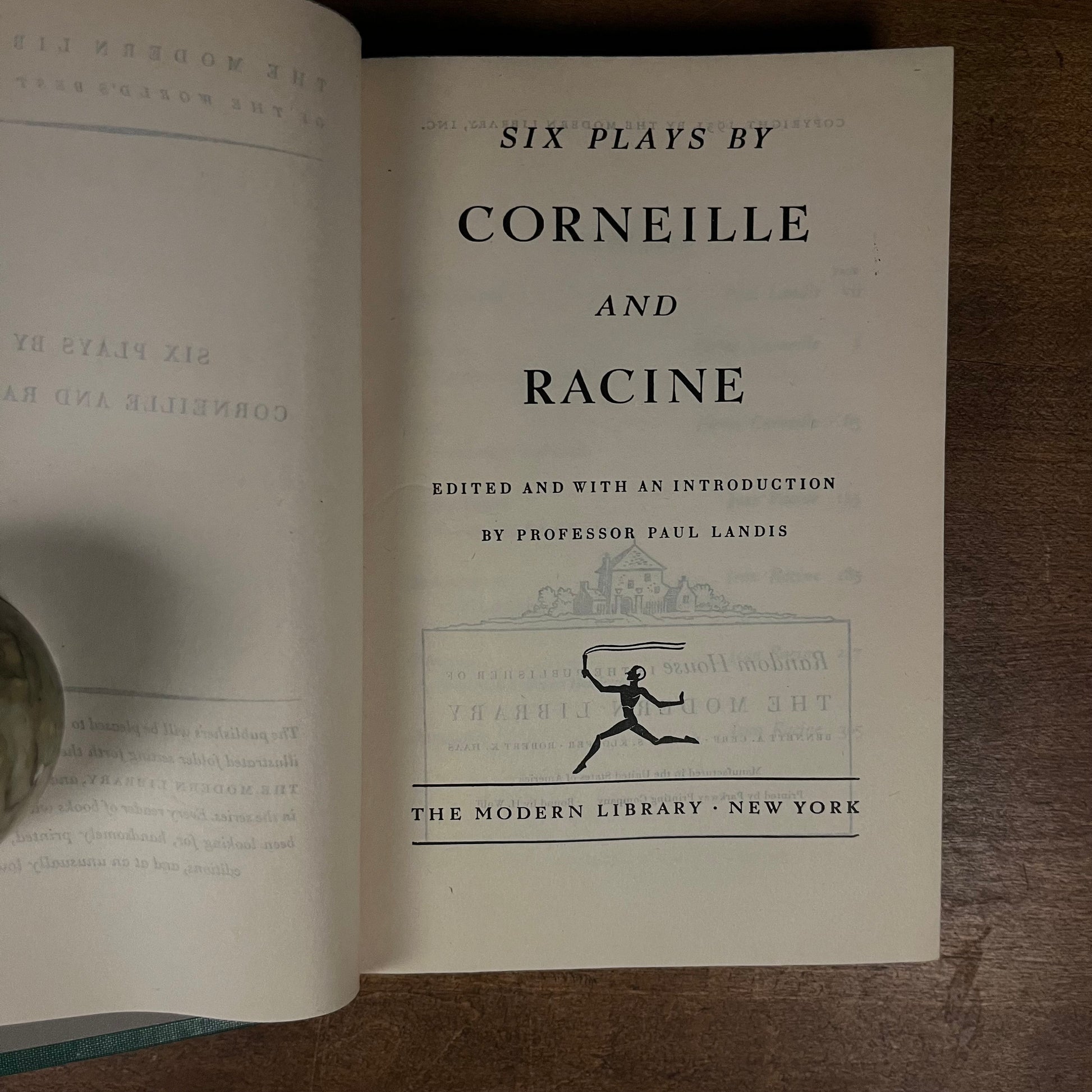 Modern Library - Six Plays by Corneille and Racine (1940) Vintage Hardcover Book