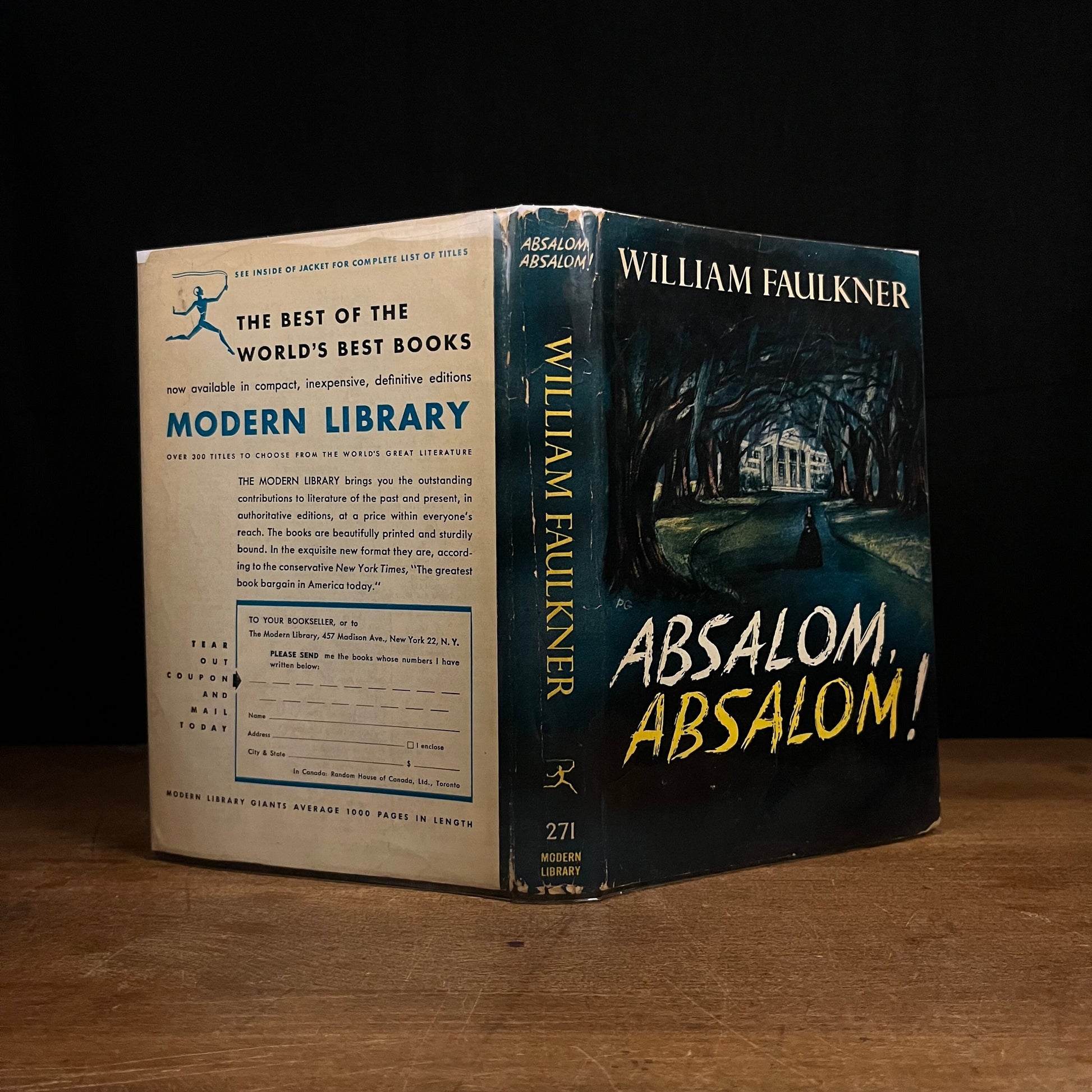 Modern Library - Absalom, Absalom! by William Faulkner (1951) Vintage Hardcover Book