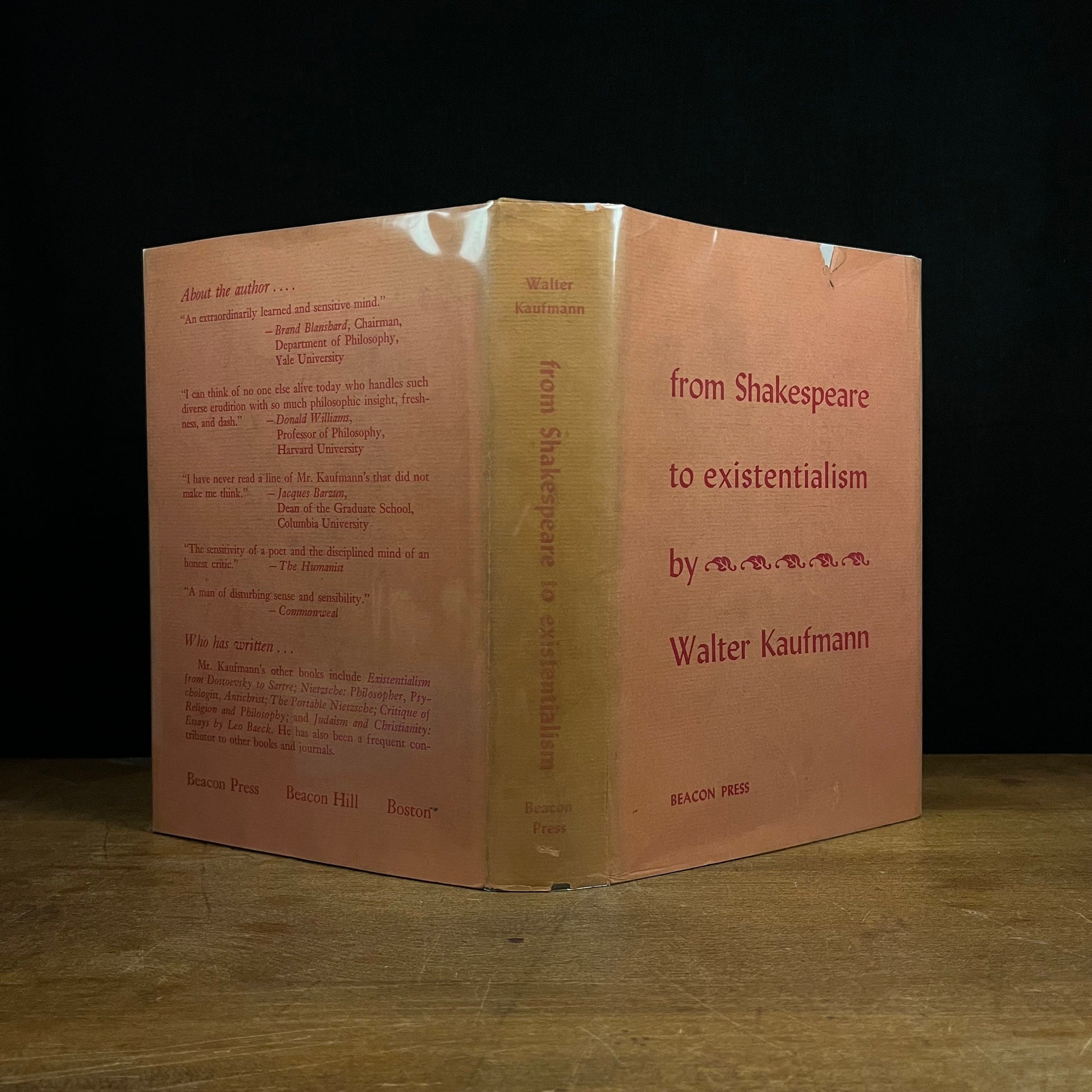 First Printing - From Shakespeare to Existentialism: Studies in Poetry, Religion and Philosophy by W. Kaufmann (1959) Vintage Hardcover Book