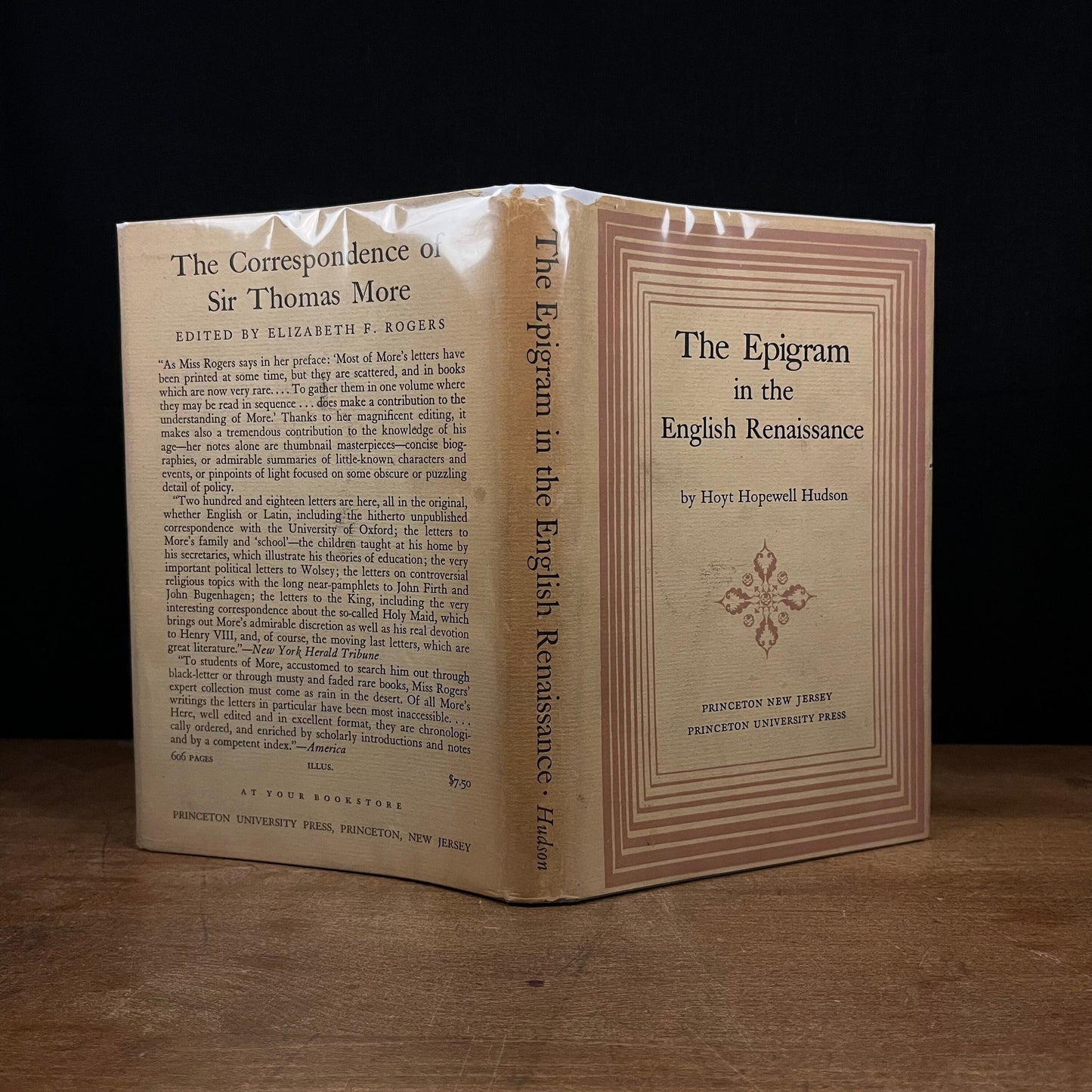 First Printing - The Epigram in the English Renaissance by Hoyt Hopewell Hudson (1947) Vintage Hardcover Book