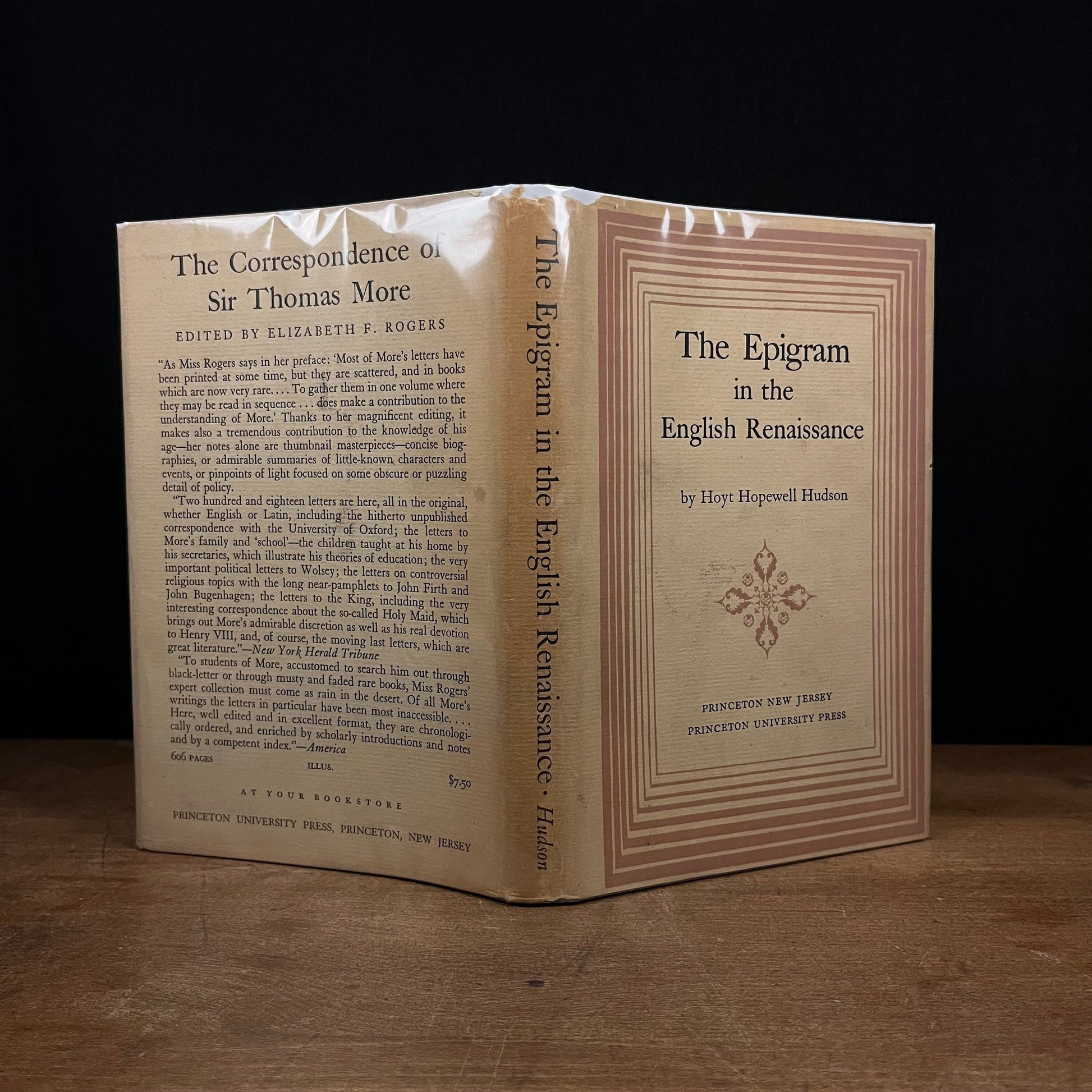 First Printing - The Epigram in the English Renaissance by Hoyt Hopewell Hudson (1947) Vintage Hardcover Book