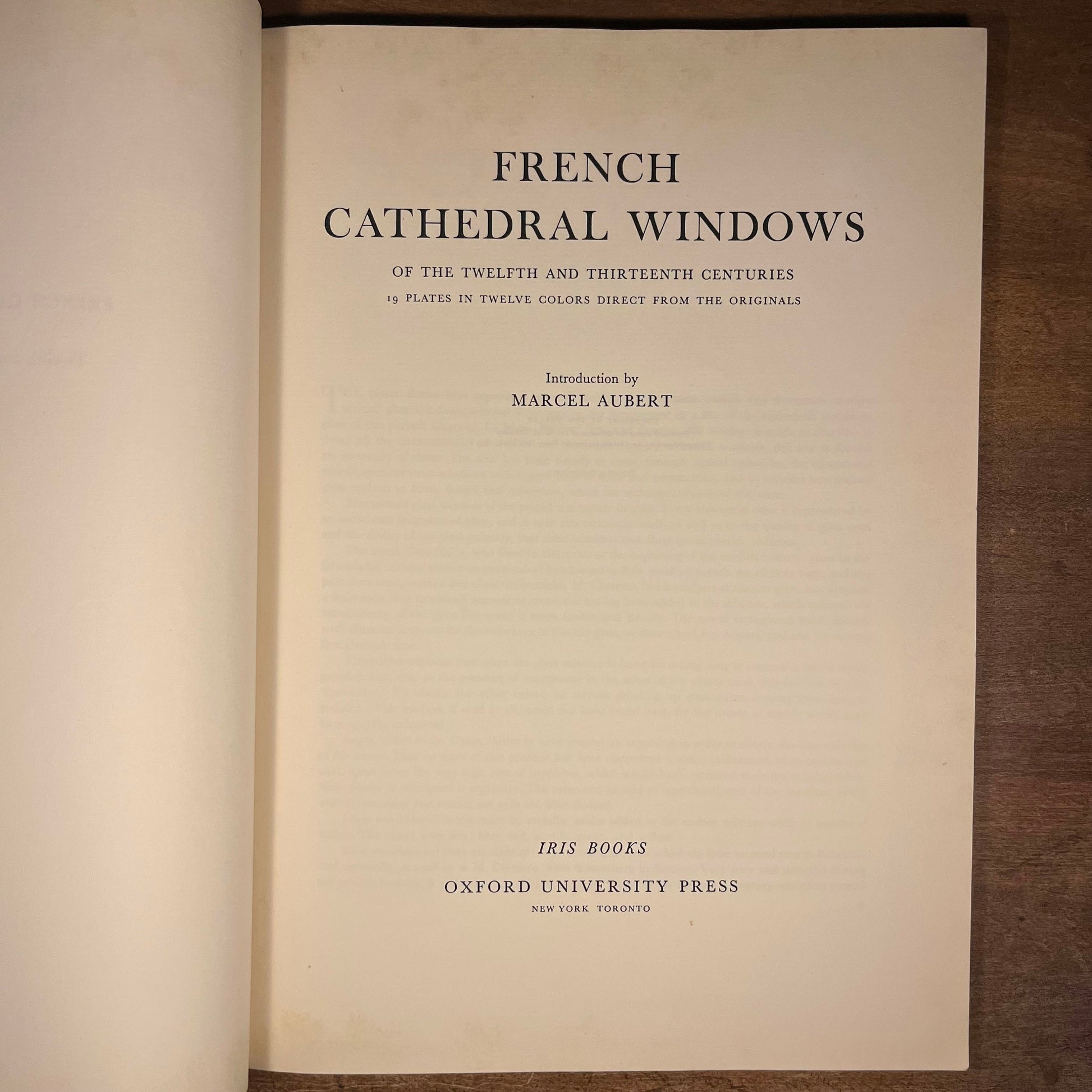 First Printing - French Cathedral Windows of the Twelfth and Thirteenth Centuries by Marcel Aubert (1939) Vintage Hardcover Book