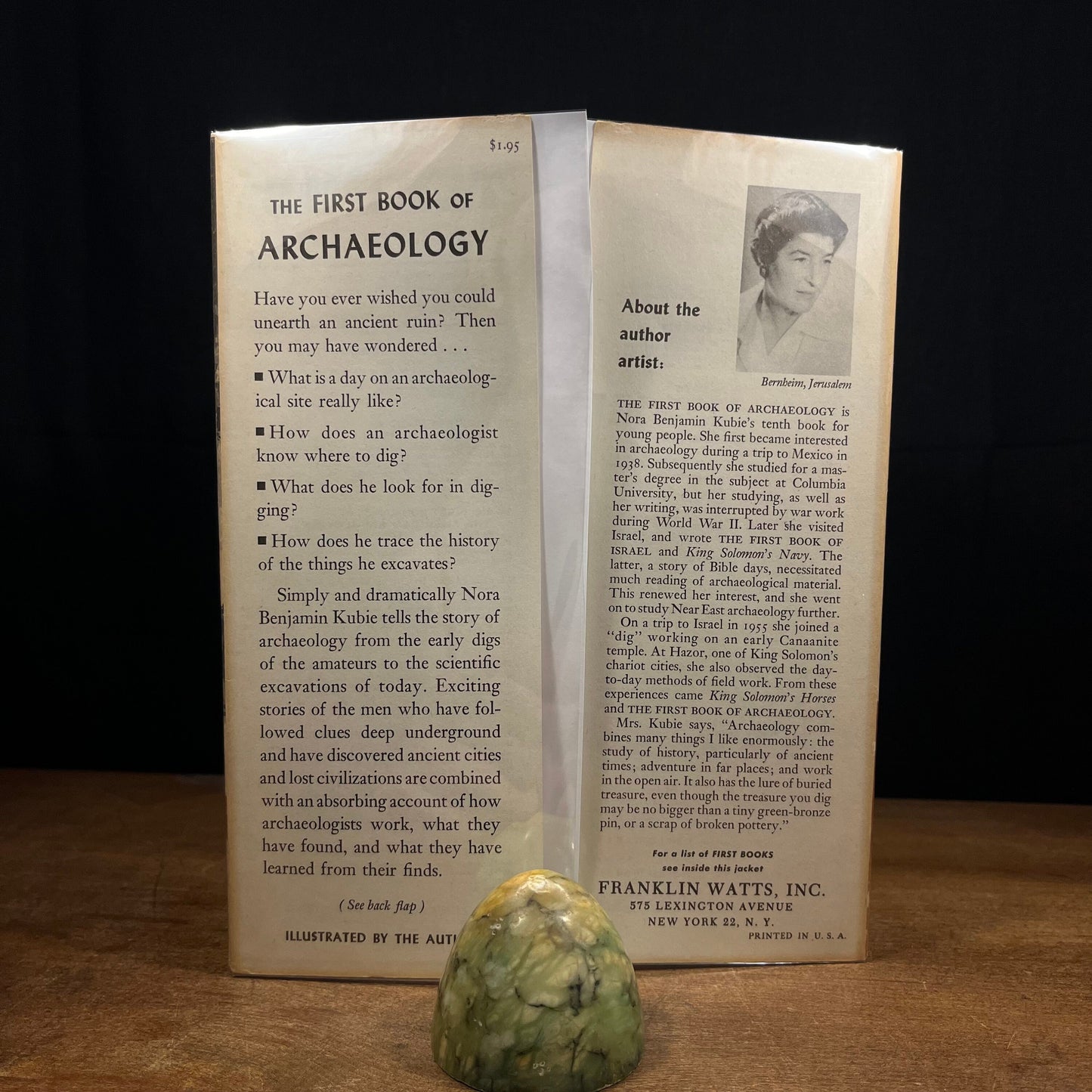 Early Printing - The First Book of Archaeology by Nora Benjamin Kubie (1957) Vintage Hardcover Book