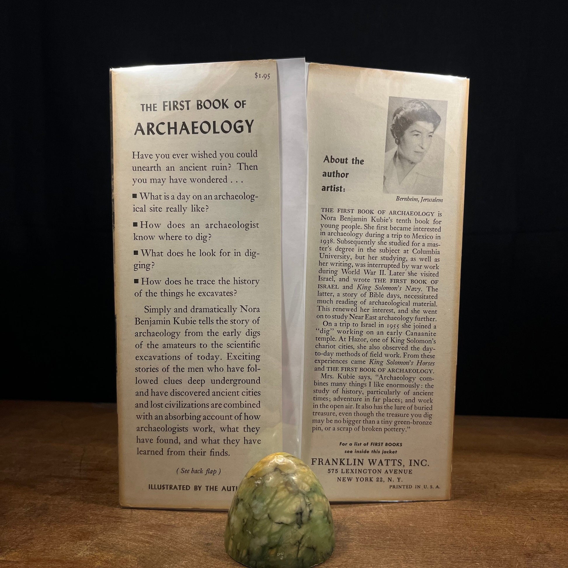 Early Printing - The First Book of Archaeology by Nora Benjamin Kubie (1957) Vintage Hardcover Book