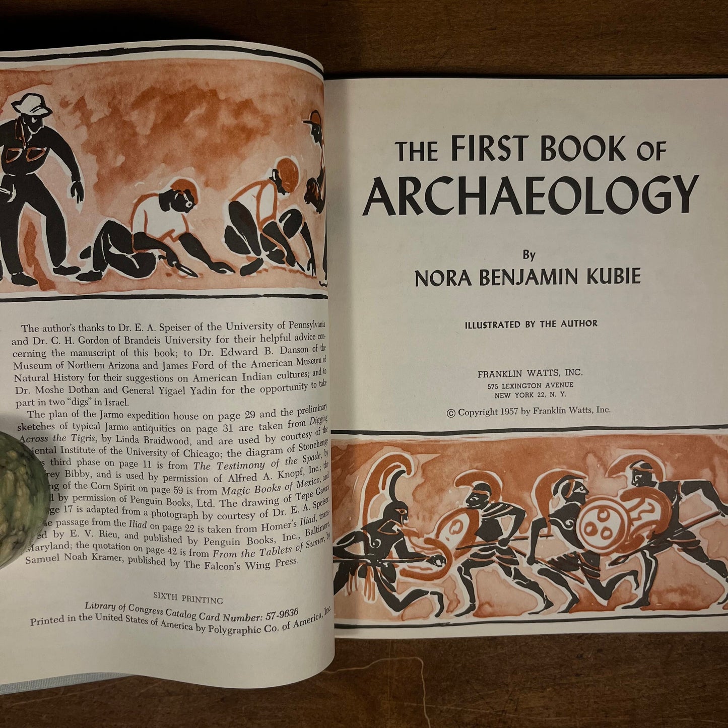 Early Printing - The First Book of Archaeology by Nora Benjamin Kubie (1957) Vintage Hardcover Book