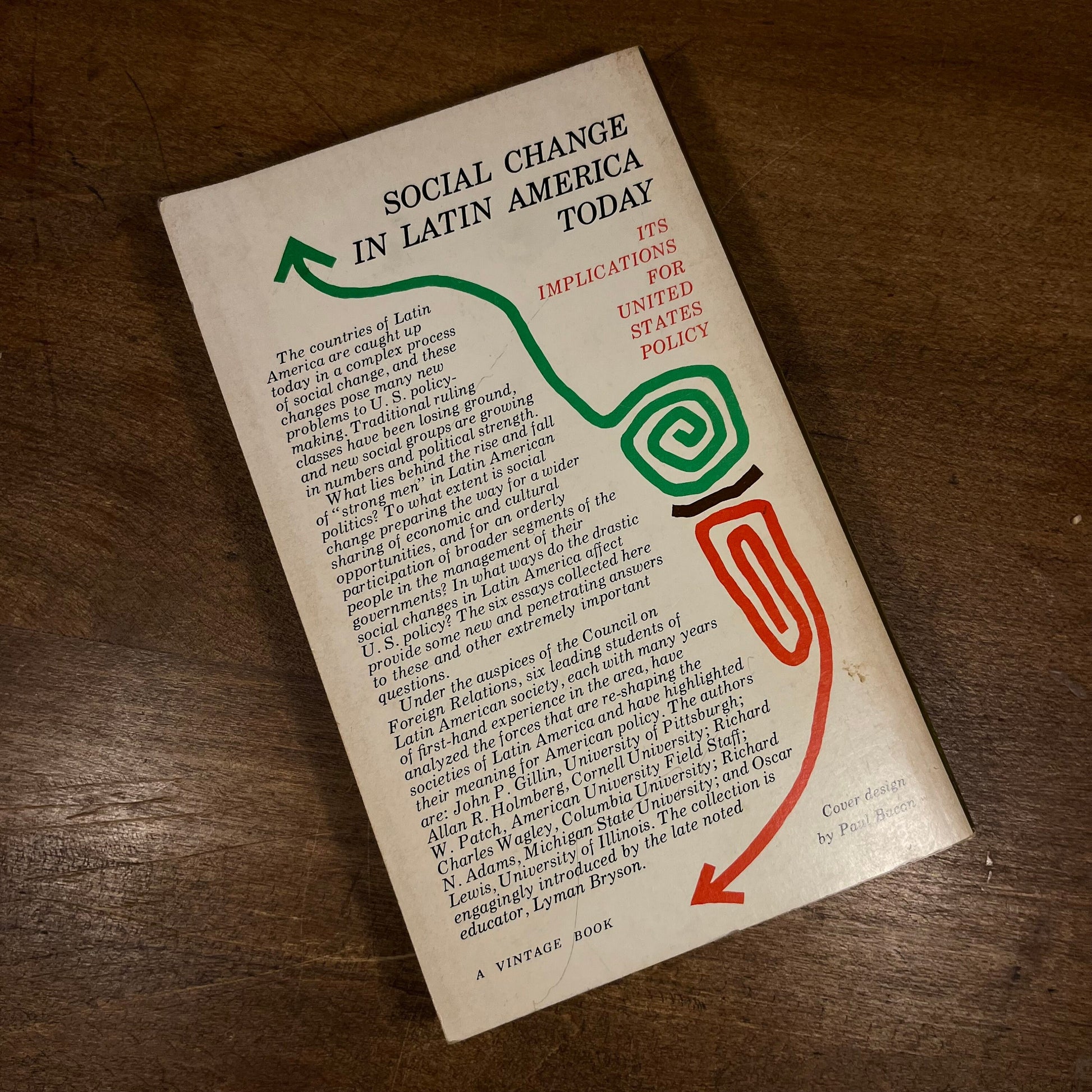 Social Change in Latin America Today by Richard N. Adams et al (1961) Vintage Paperback Book