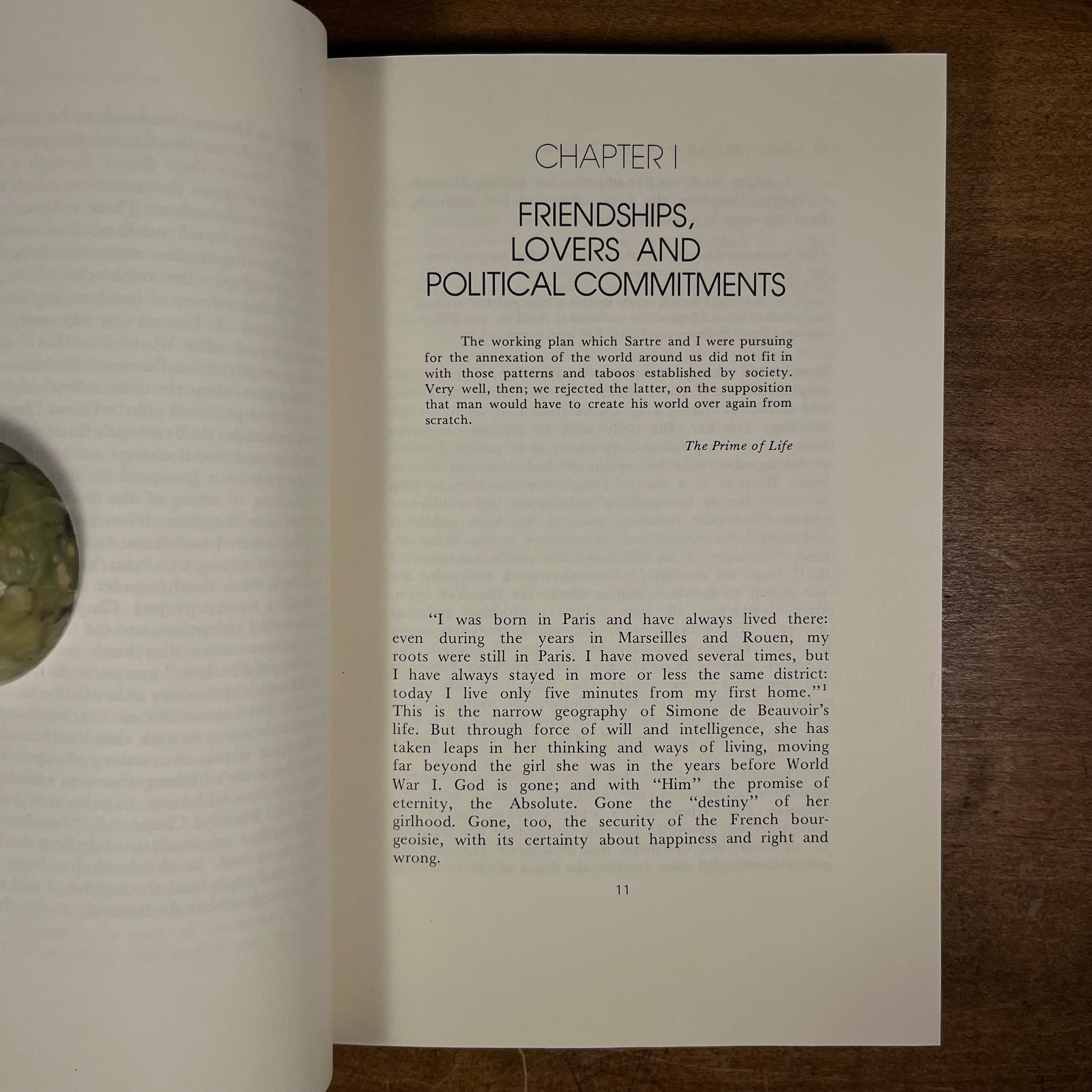 First Printing - Simone de Beauvoir: A Life of Freedom by Caroline Ascher (1981) Vintage Hardcover Book