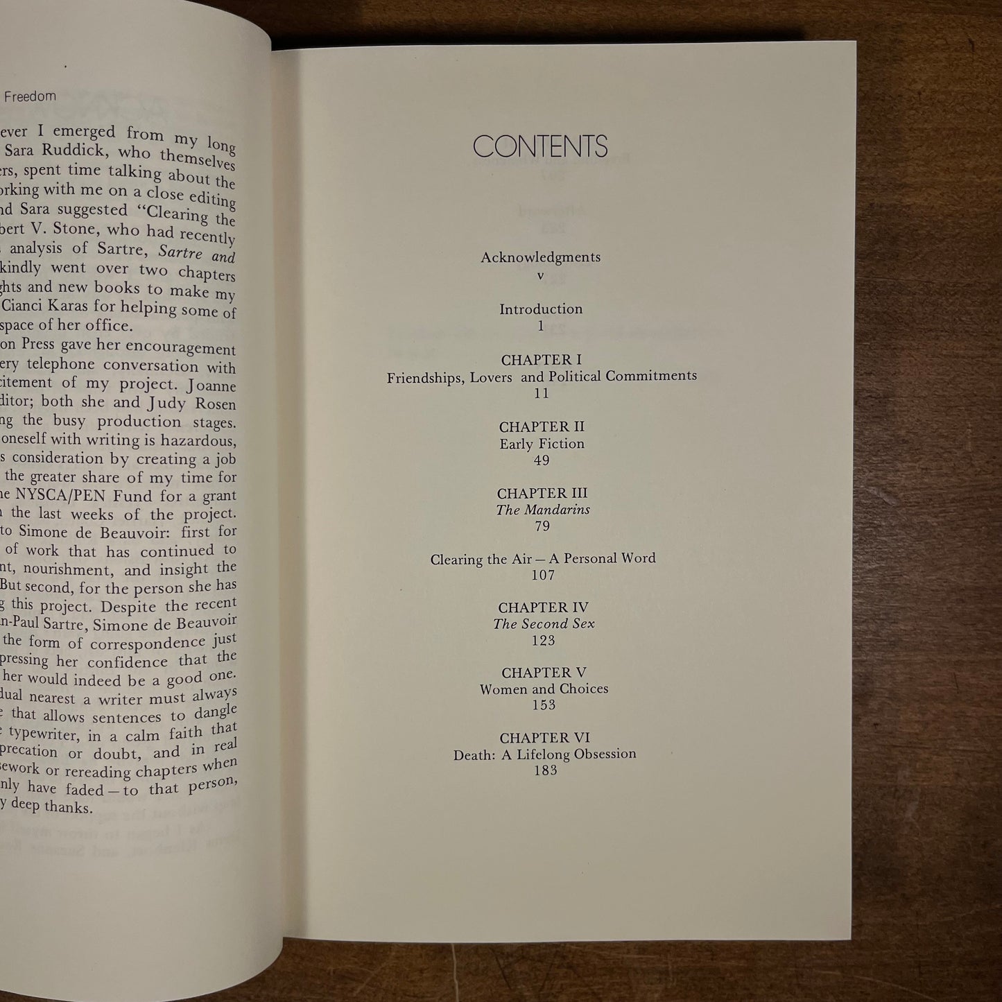 First Printing - Simone de Beauvoir: A Life of Freedom by Caroline Ascher (1981) Vintage Hardcover Book