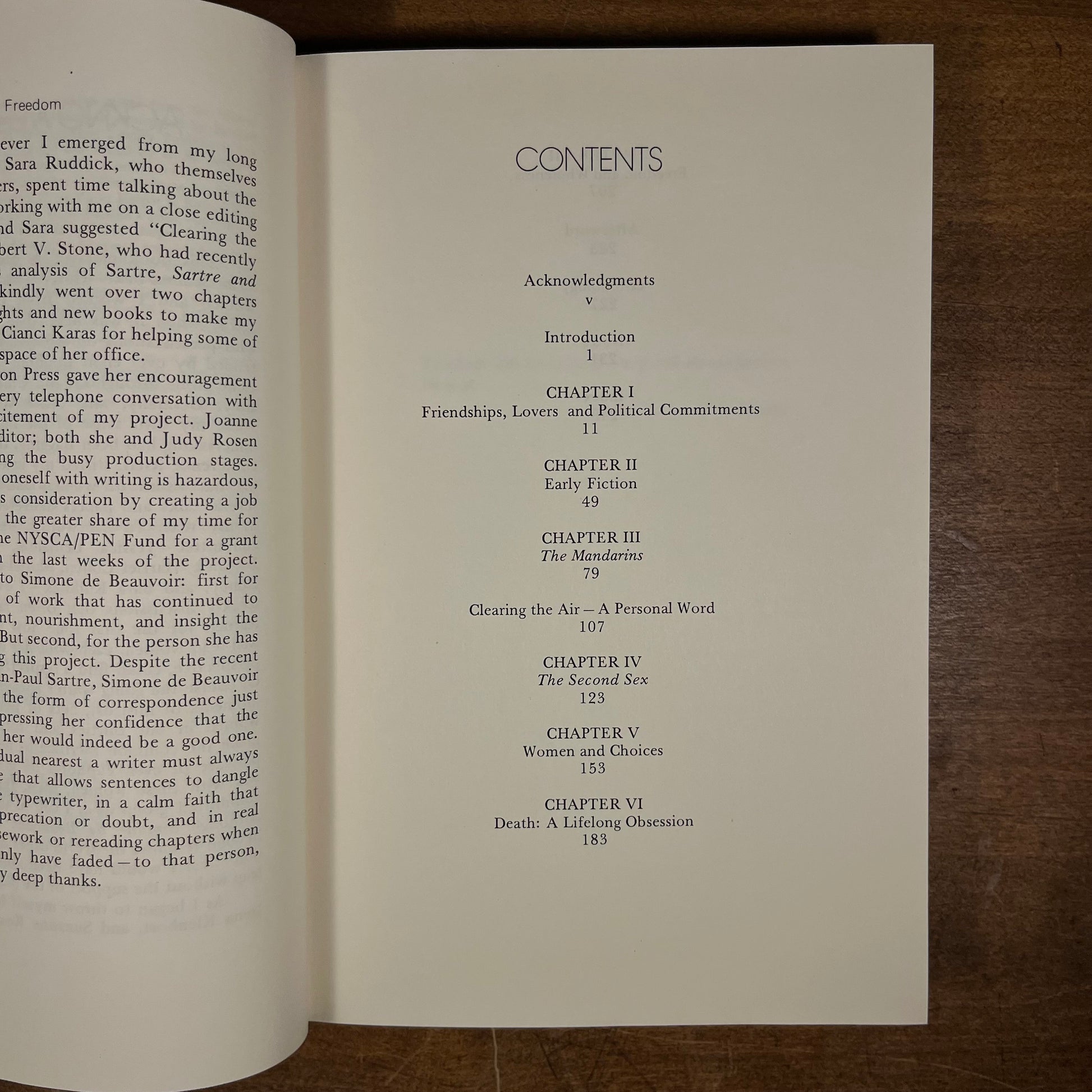 First Printing - Simone de Beauvoir: A Life of Freedom by Caroline Ascher (1981) Vintage Hardcover Book