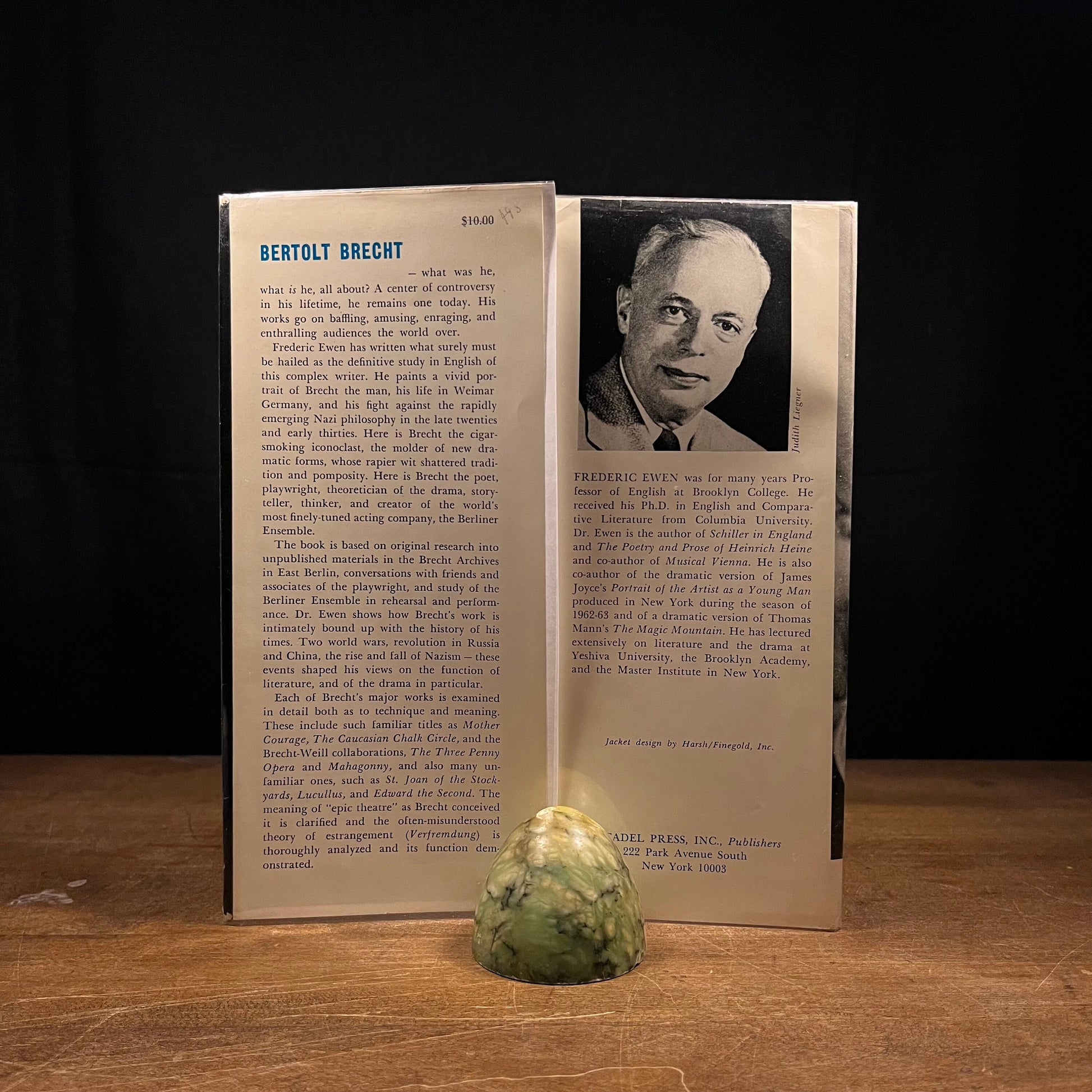 First Printing - Bertolt Brecht: His Life, His Art, and His Times by Frederic Ewen (1967) Vintage Hardcover Book