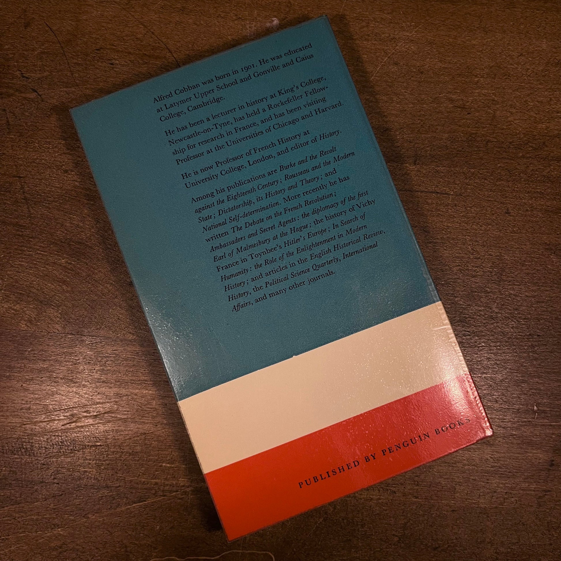 A History of Modern France: Old Régime and Revolution, 1715-1799 by Alfred Cobban (1962) Vintage Paperback Book