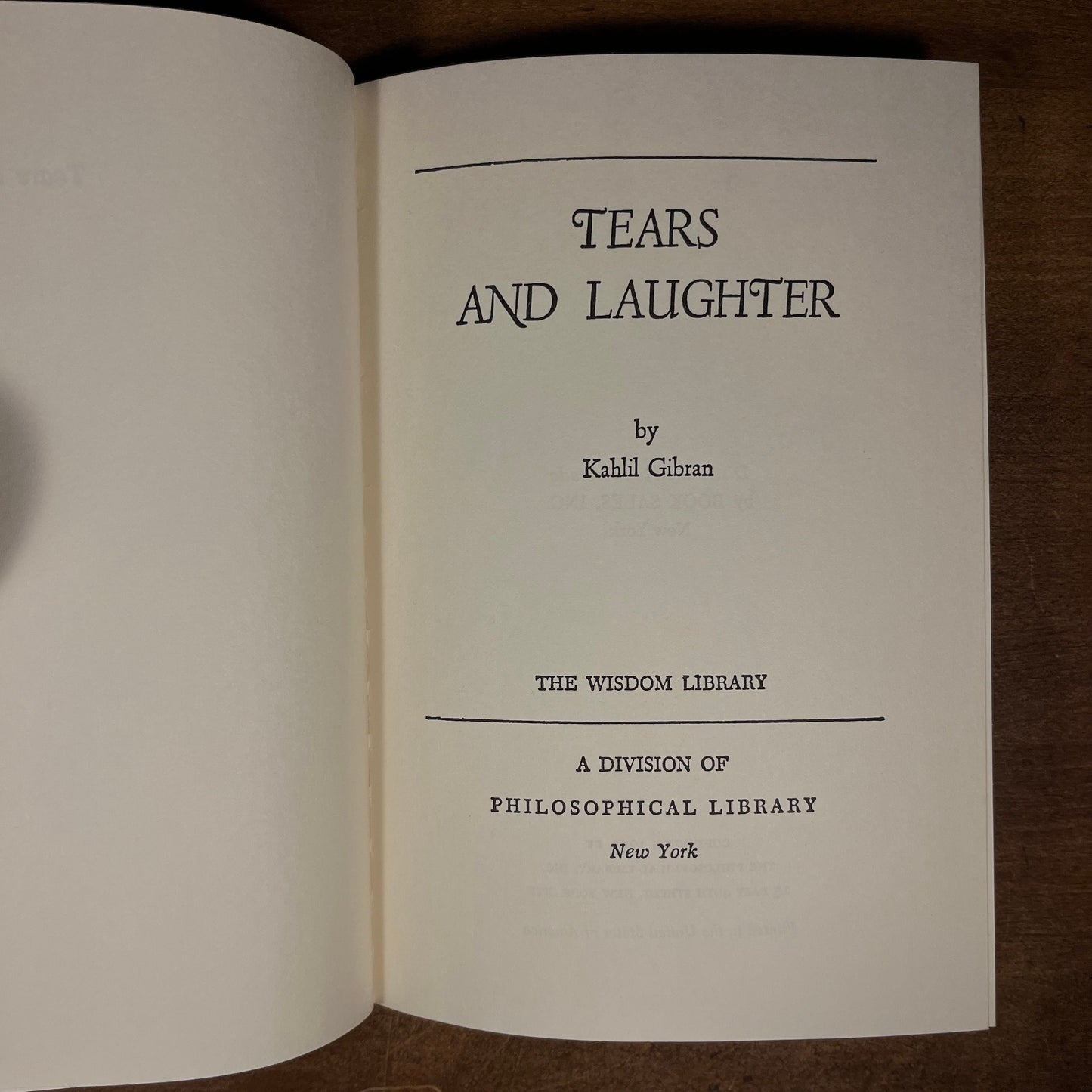 Tears and Laughter by Kahlil Gibran (1949) Vintage Hardcover Book