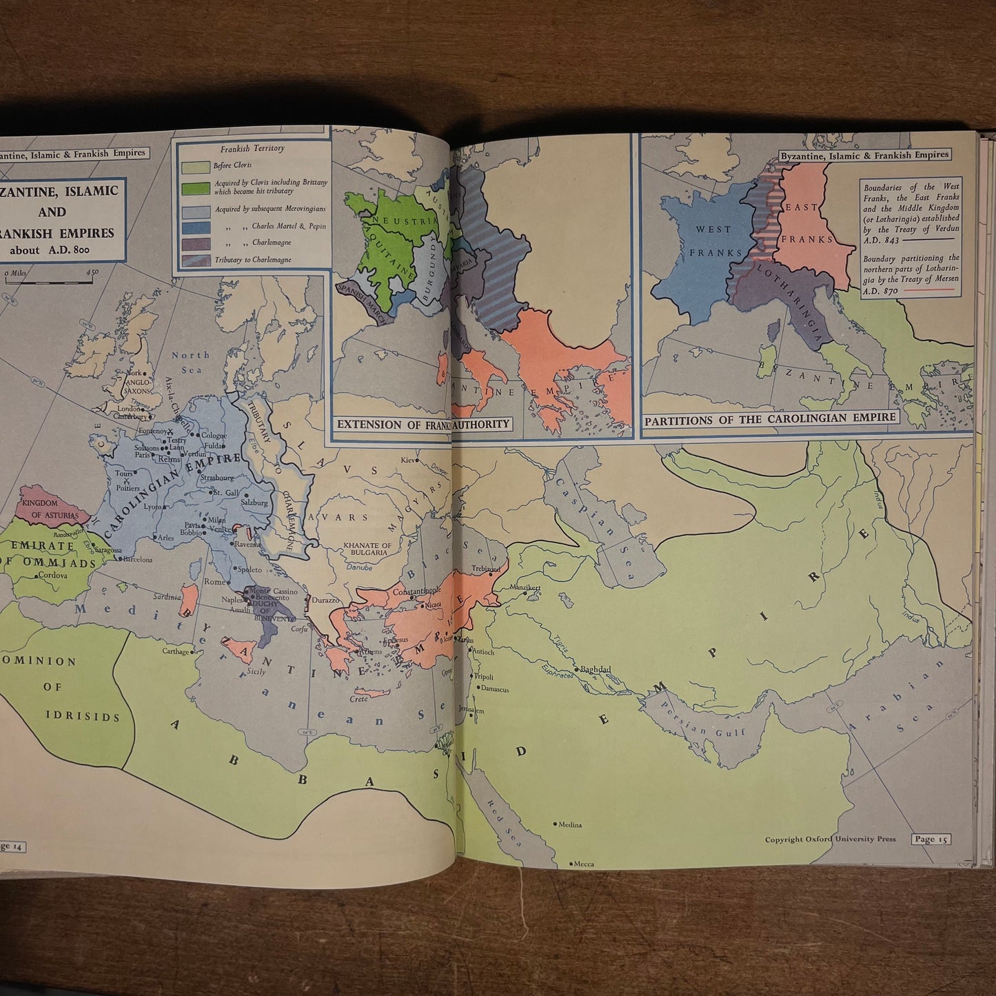 Second Printing - Atlas of European History by Edward Whiting Fox (1958) Vintage Hardcover Book