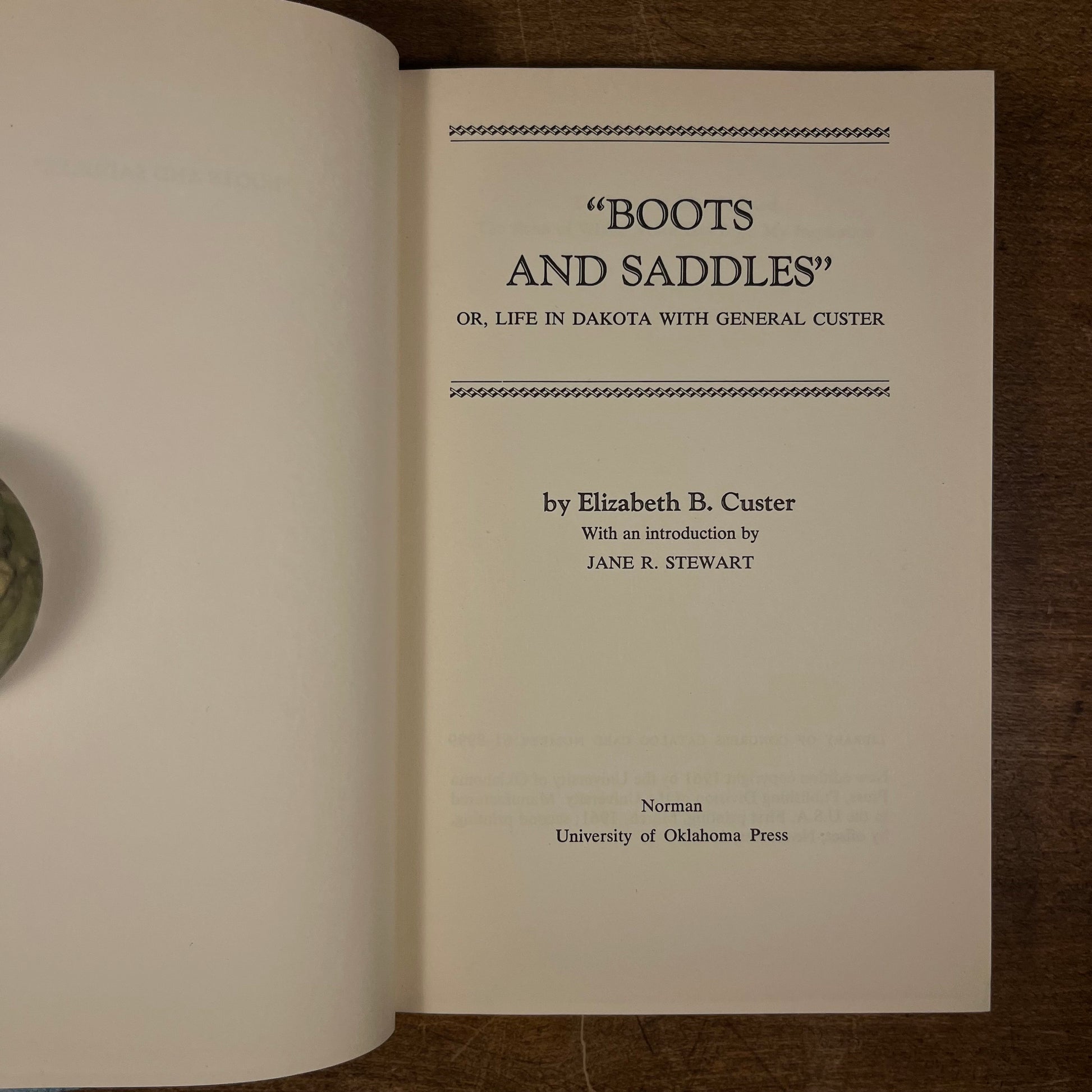 Boots and Saddles or, Life in Dakota with General Custer by Elizabeth B. Custer (1962) Vintage Hardcover Book