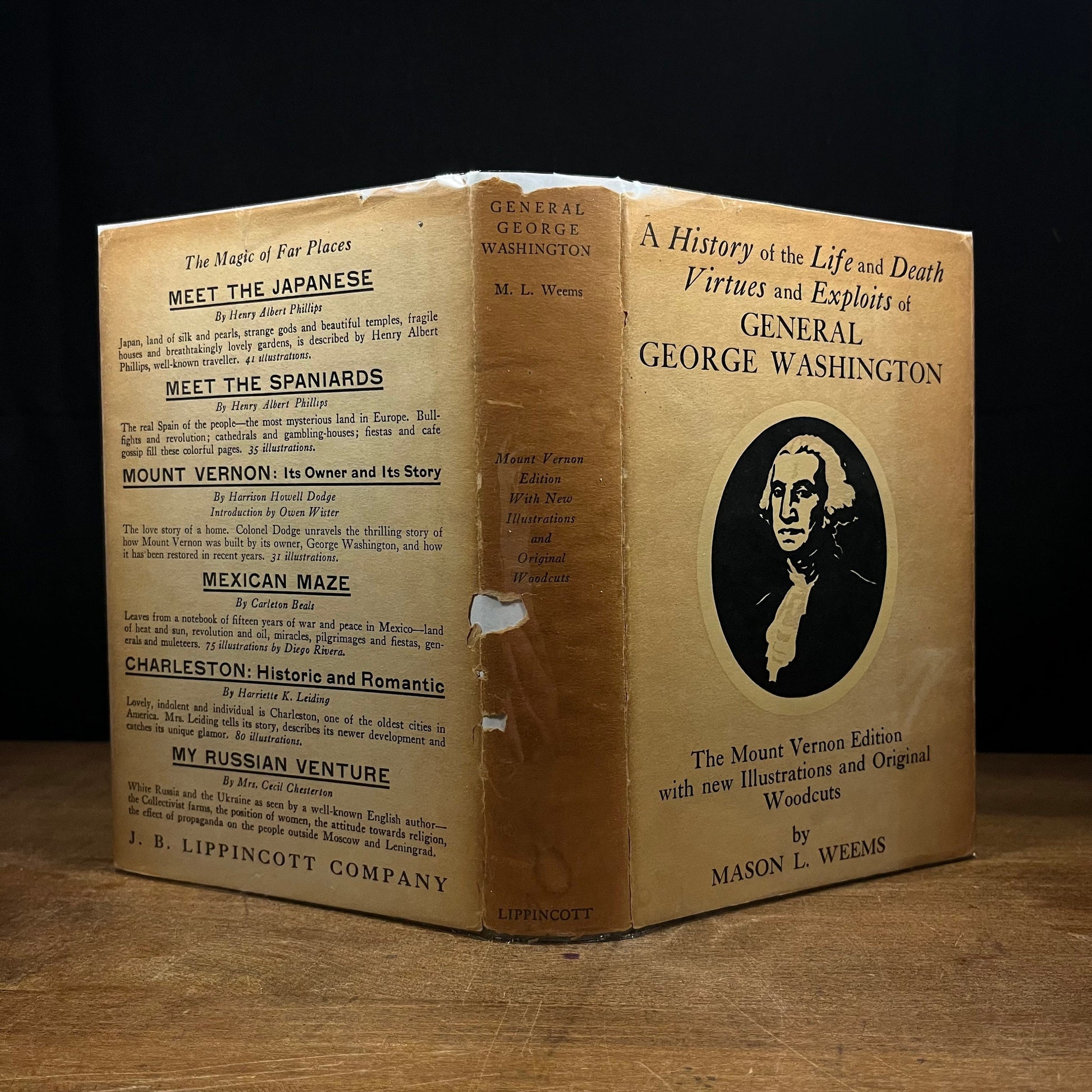 A History of the Life and Death, Virtues and Exploits of General George Washington by Mason L. Weems (1918) Vintage Hardcover Book