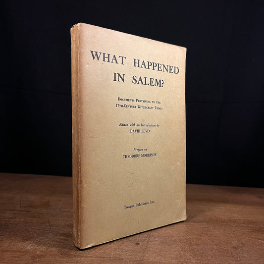 What Happened in Salem? by David Levin (1950) Vintage Paperback Book