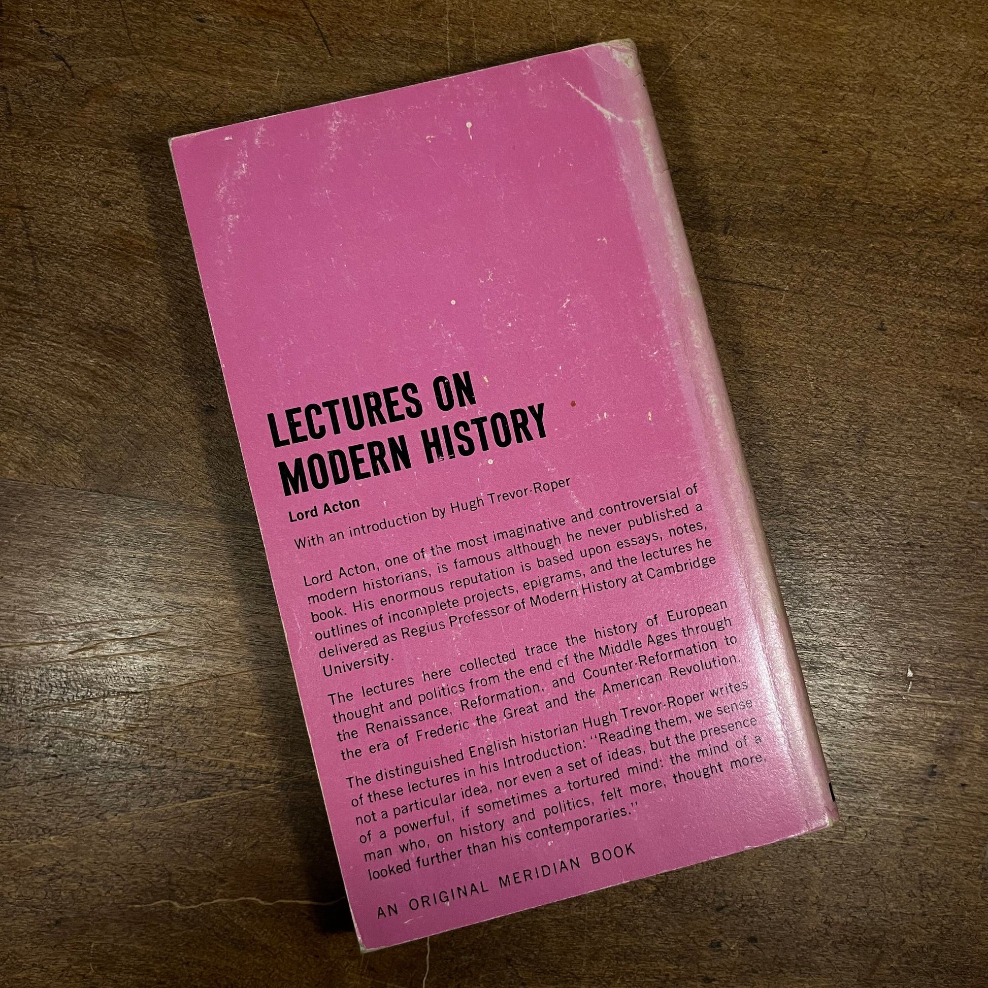 Lectures on Modern History by Lord Acton (1961) Vintage Paperback Book