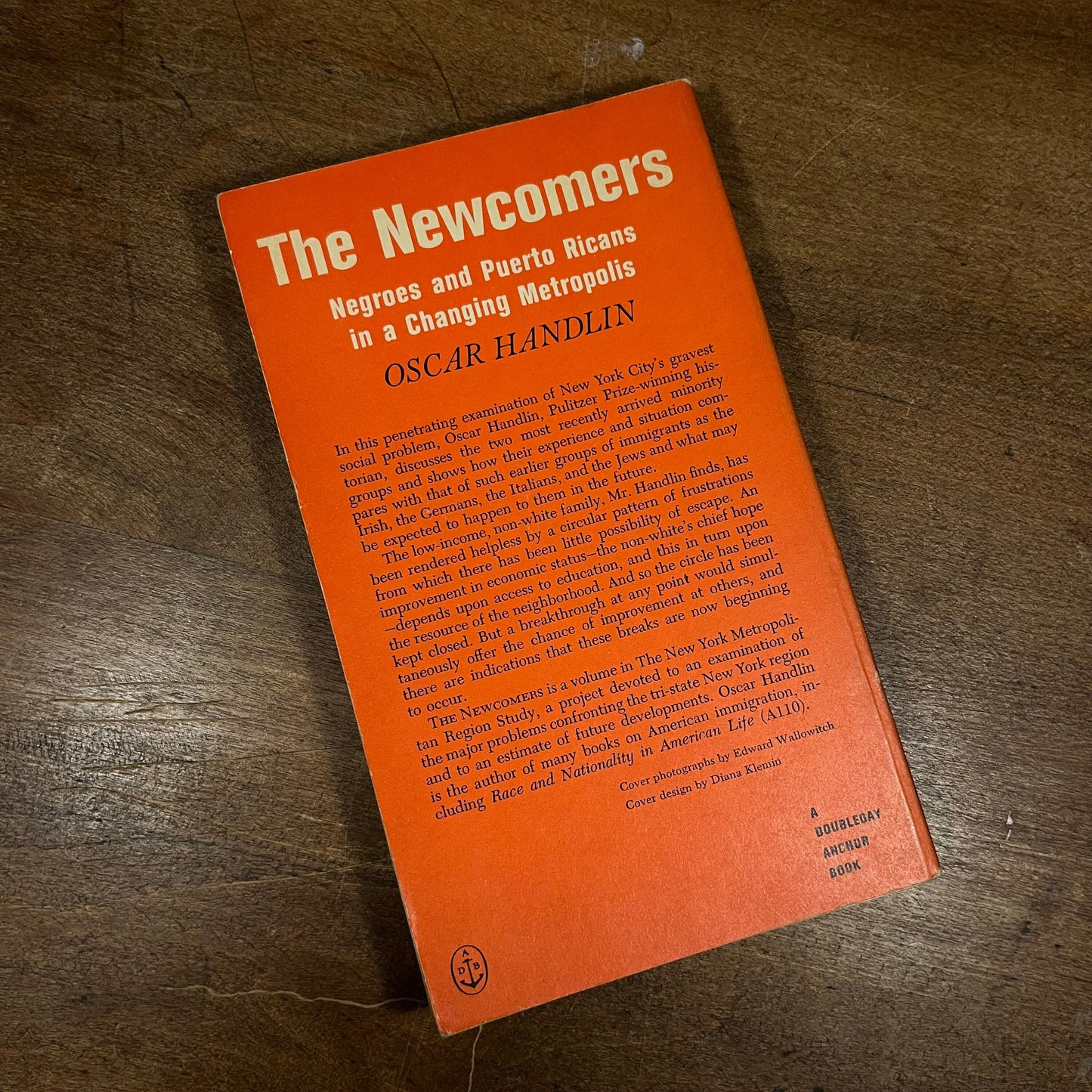 The Newcomers by Oscar Handlin (1962) Vintage Paperback Book