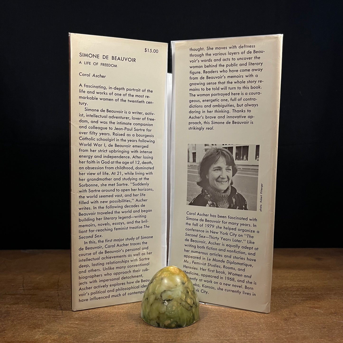 First Printing - Simone de Beauvoir: A Life of Freedom by Caroline Ascher (1981) Vintage Hardcover Book