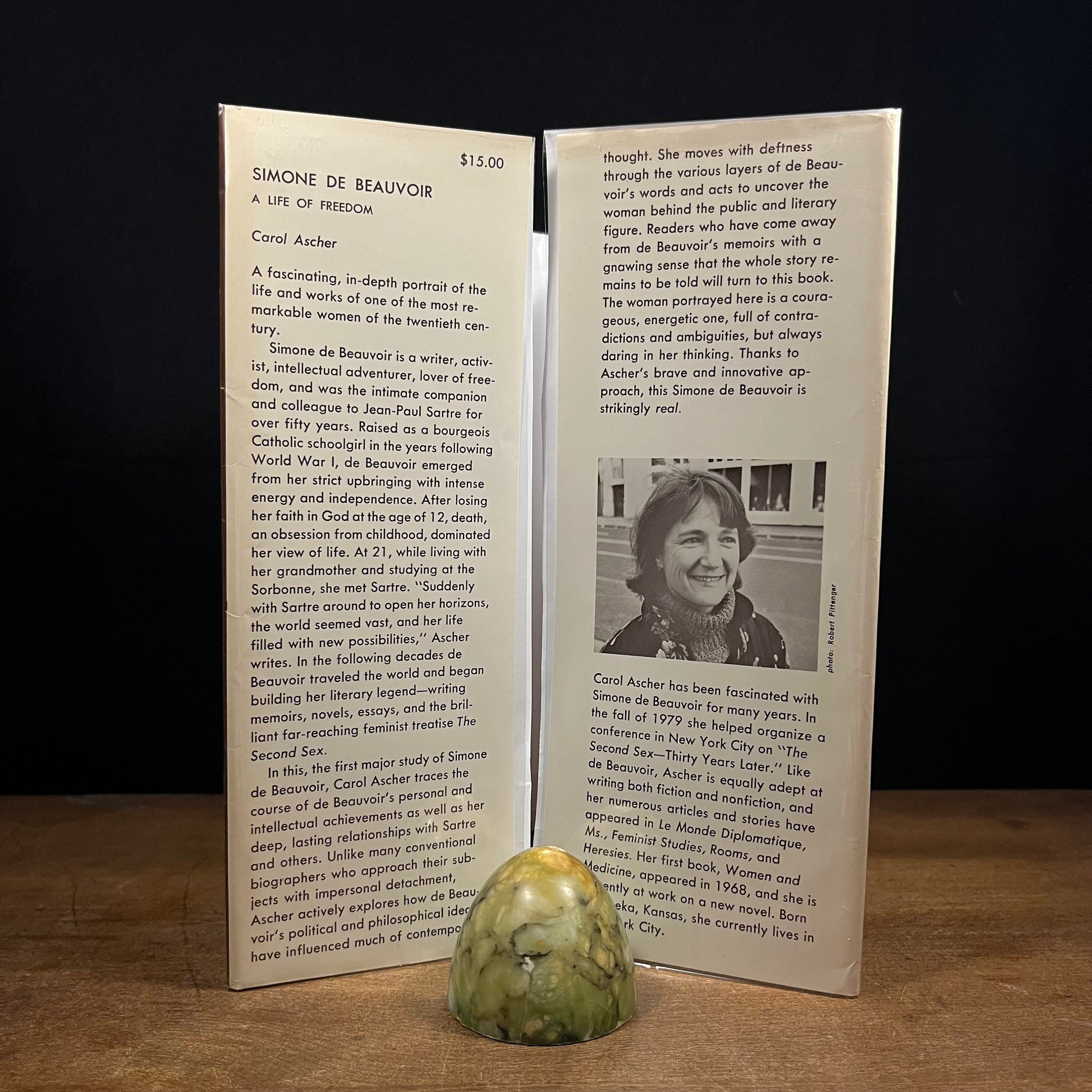 First Printing - Simone de Beauvoir: A Life of Freedom by Caroline Ascher (1981) Vintage Hardcover Book