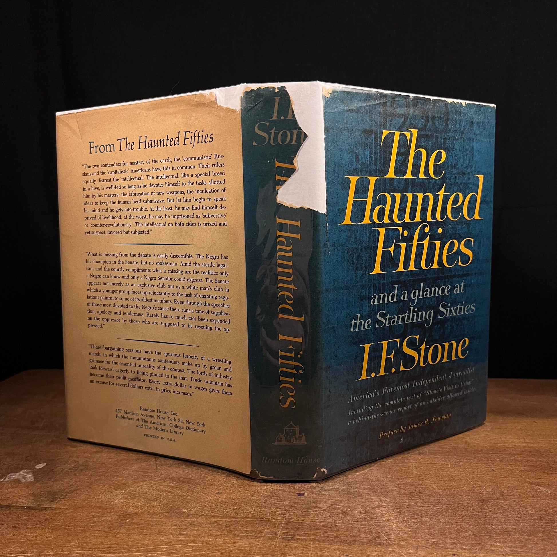 Signed First Printing - The Haunted Fifties by I. F. Stone (1963) Vintage Hardcover Book